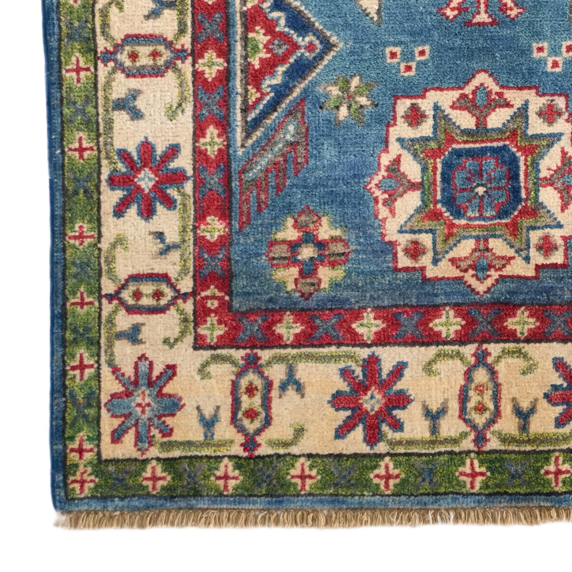 2' 7 x 4' Hand Knotted Kazak Rug