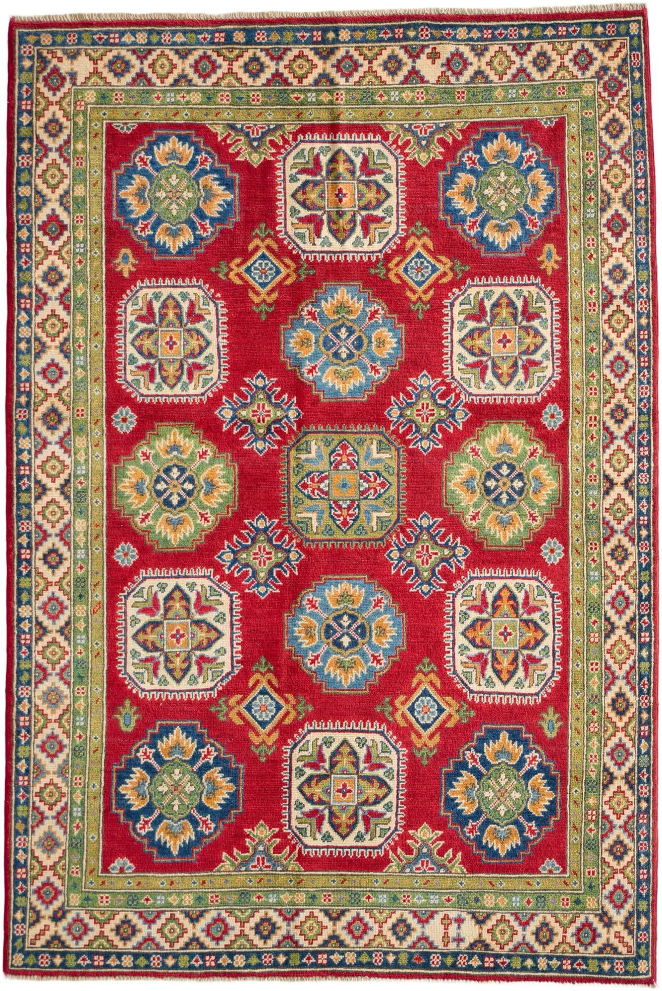 150cm x 225cm anudado a mano Kazak Alfombra