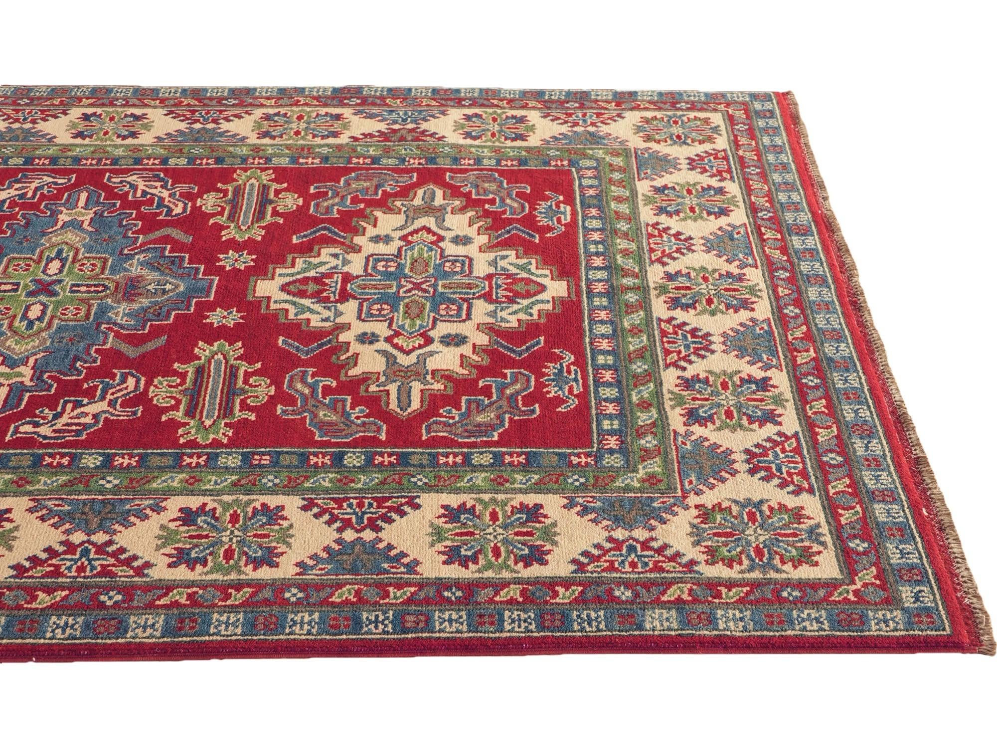 150cm x 215cm Hand Knotted Kazak Rug