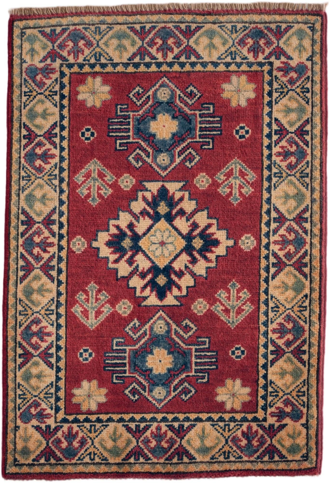 2' x 2' 11 Hand Knotted Kazak Rug