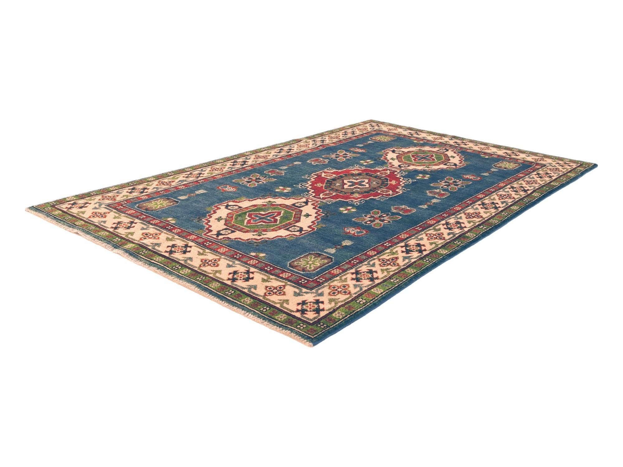 4' x 6' 6 Hand Knotted Kazak Rug