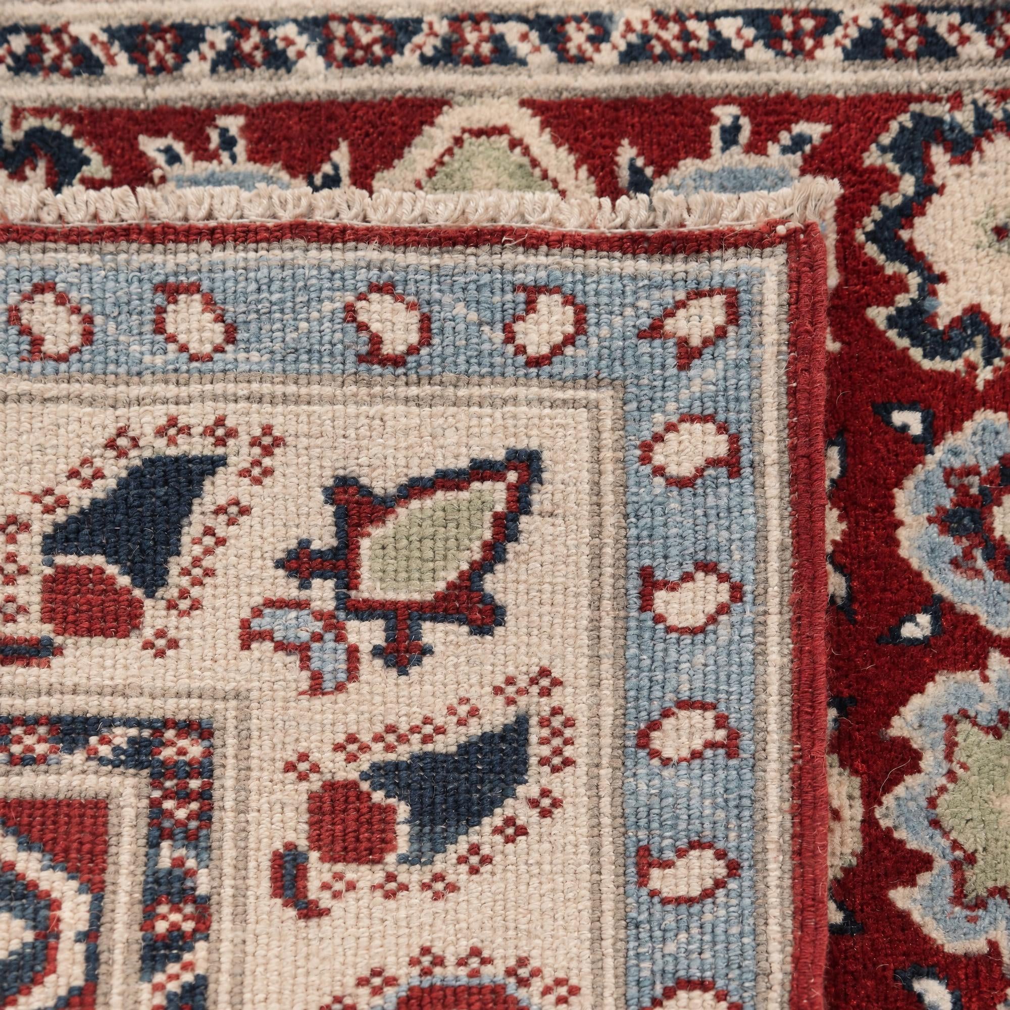 85cm x 110cm Hand Knotted Kazak Rug