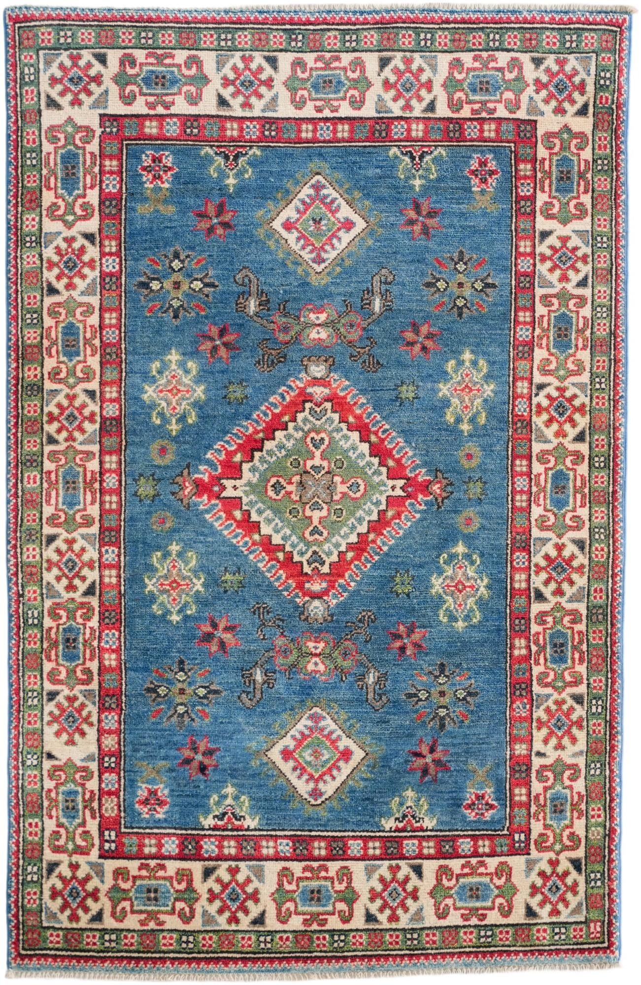 3' 3 x 4' 11 Hand Knotted Kazak Rug