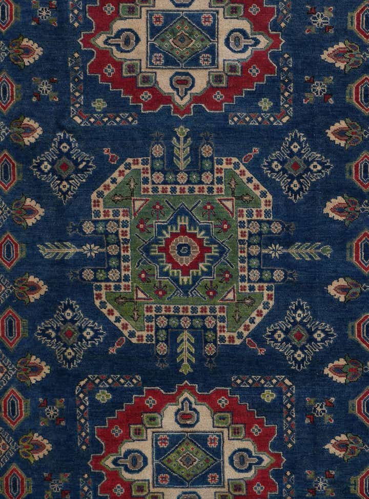 8' x 10' 3 Hand Knotted Kazak Rug