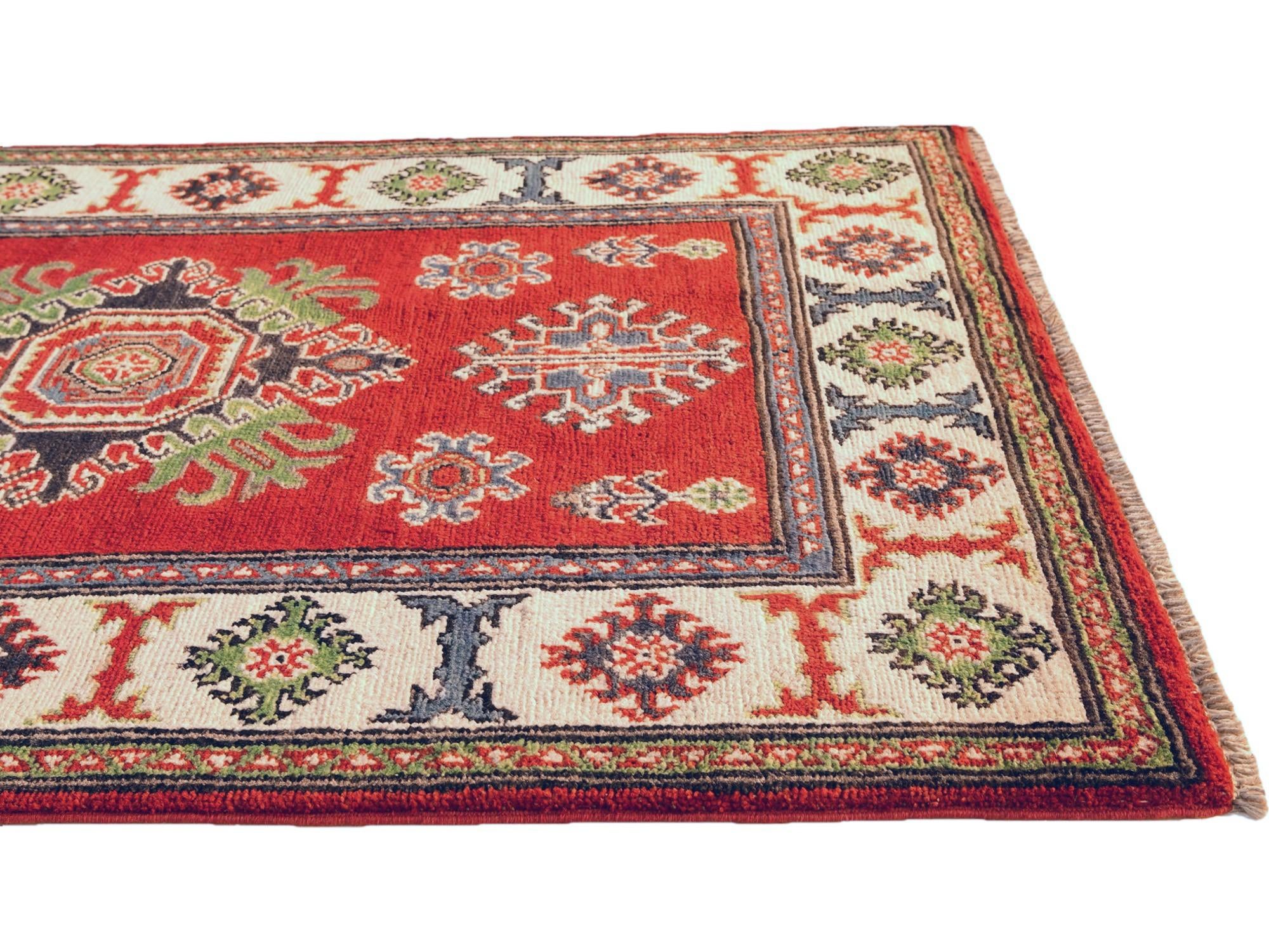 2' 9 x 4' 3 Hand Knotted Kazak Rug