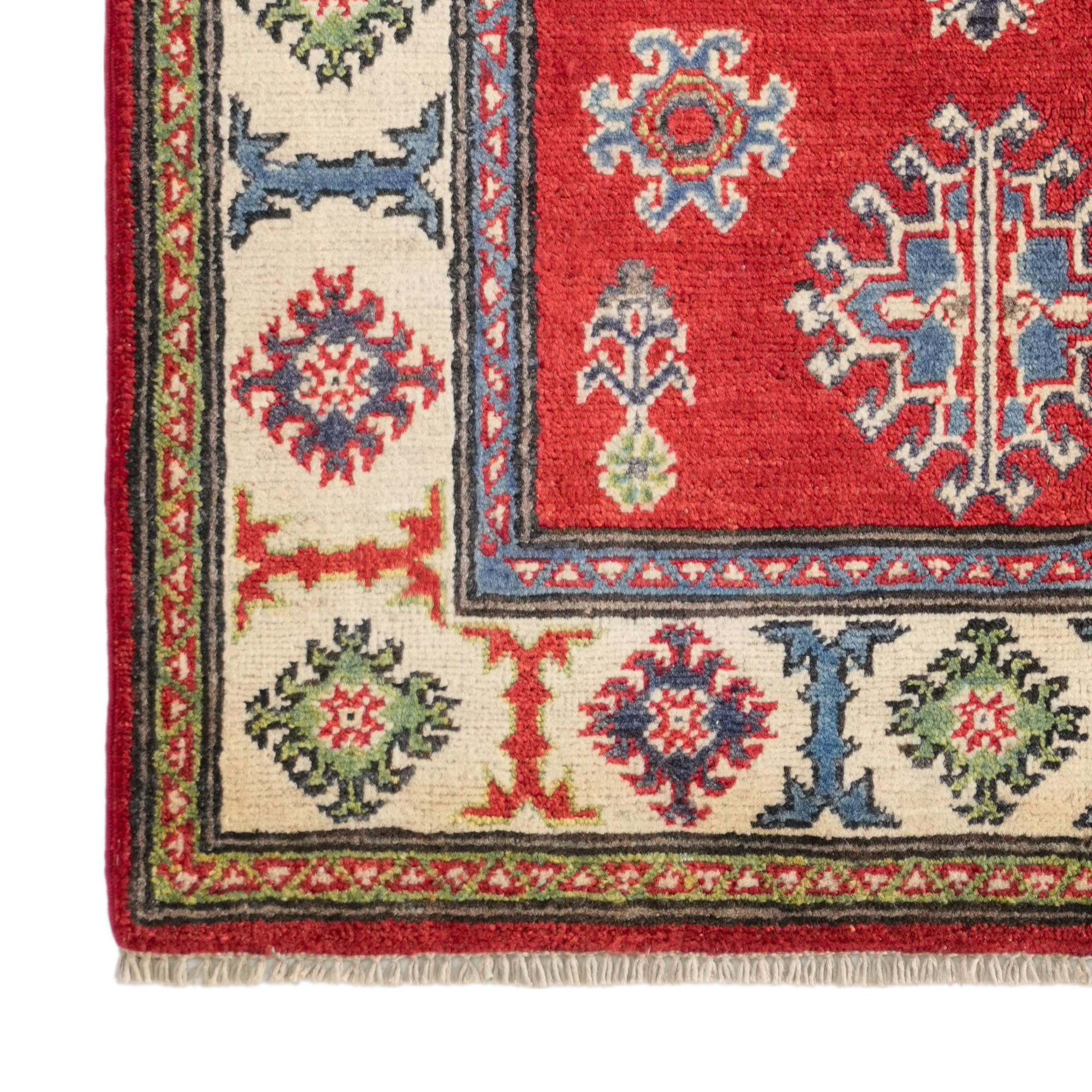 2' 9 x 4' 3 Hand Knotted Kazak Rug