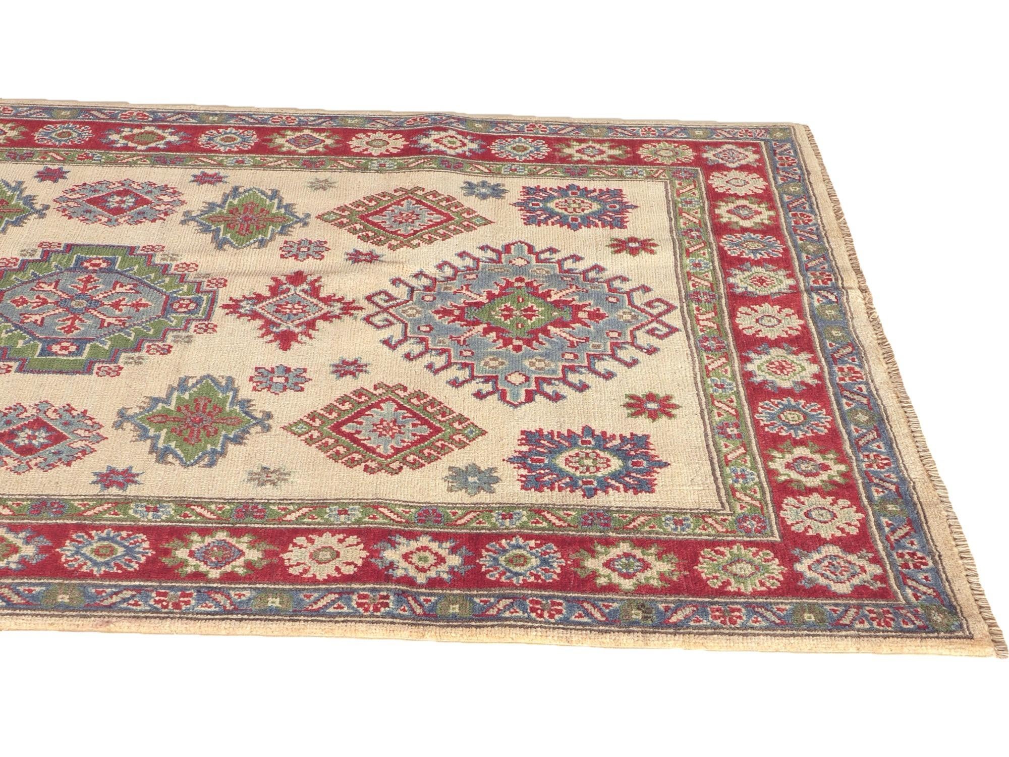 Detail image 6 of 10: 3' 10 x 6' 2 Hand Knotted Kazak Rug