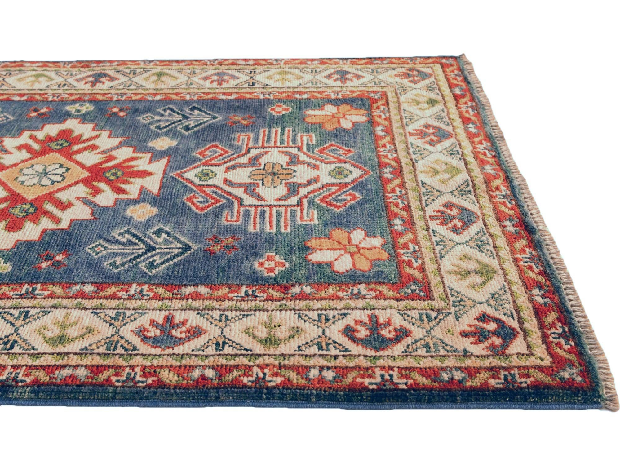 2' 7 x 4' Hand Knotted Kazak Rug