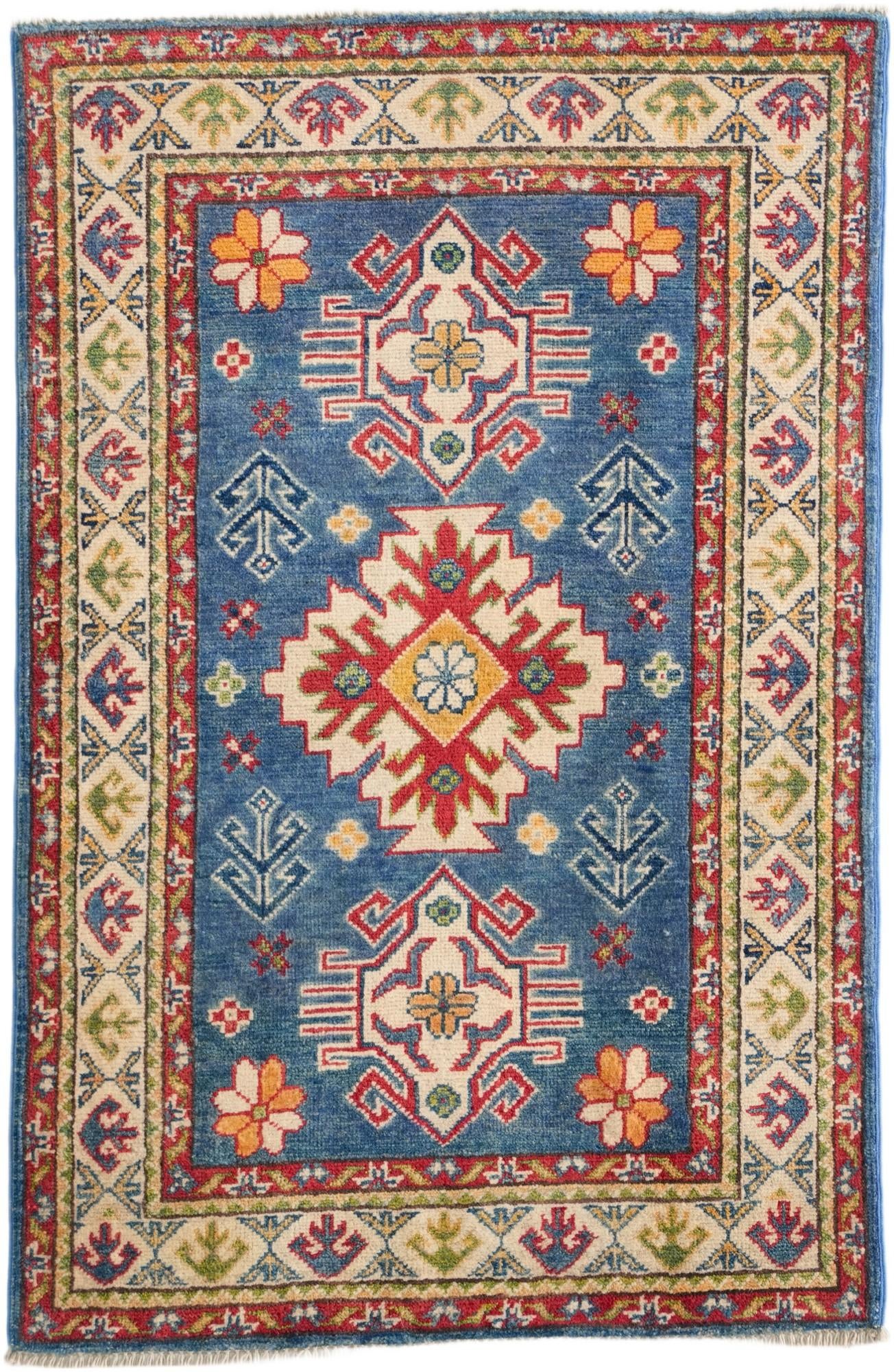2' 7 x 4' Hand Knotted Kazak Rug