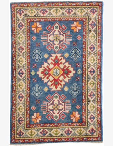 2' 7 x 4' Hand Knotted Kazak Rug