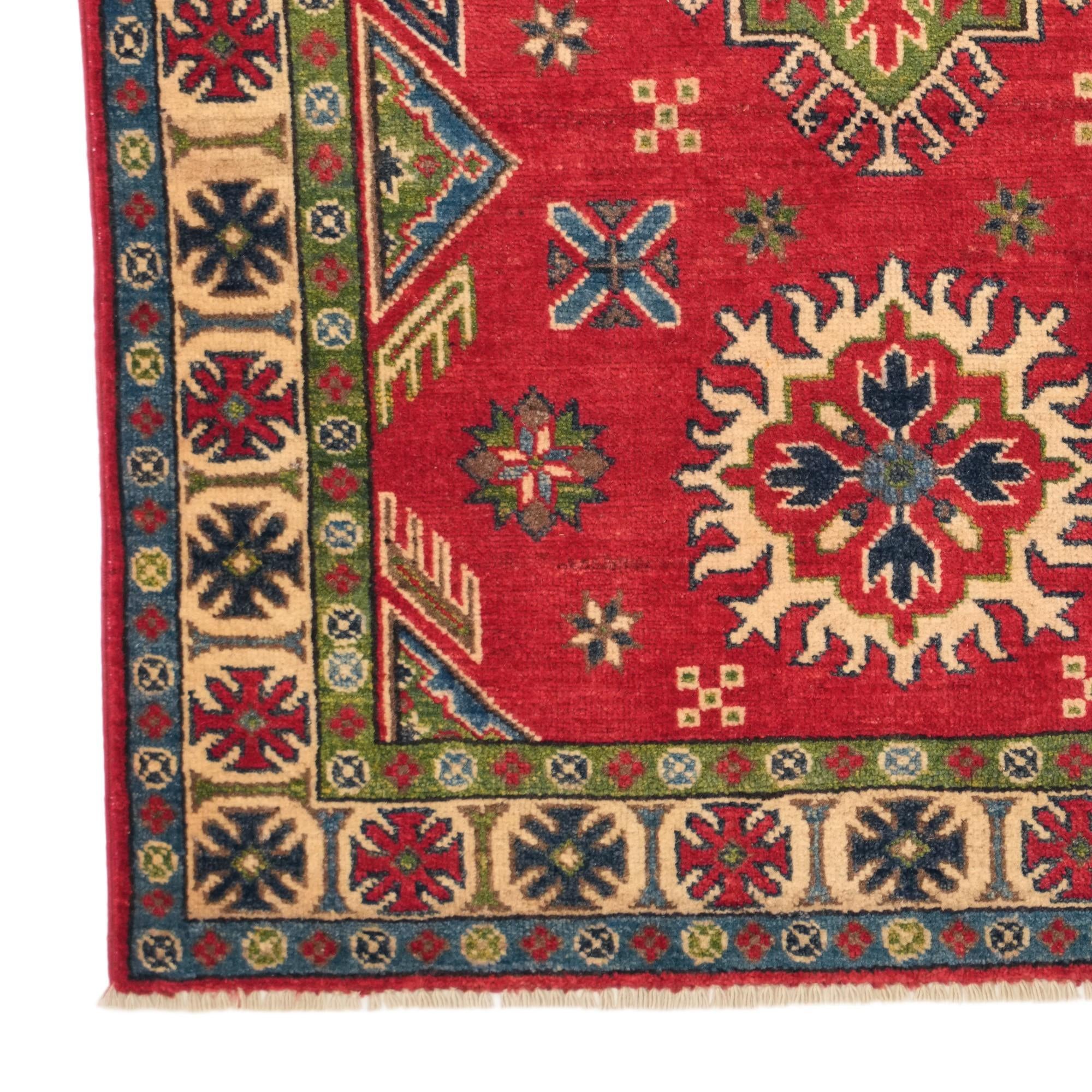 3' 5 x 4' 9 Hand Knotted Kazak Rug