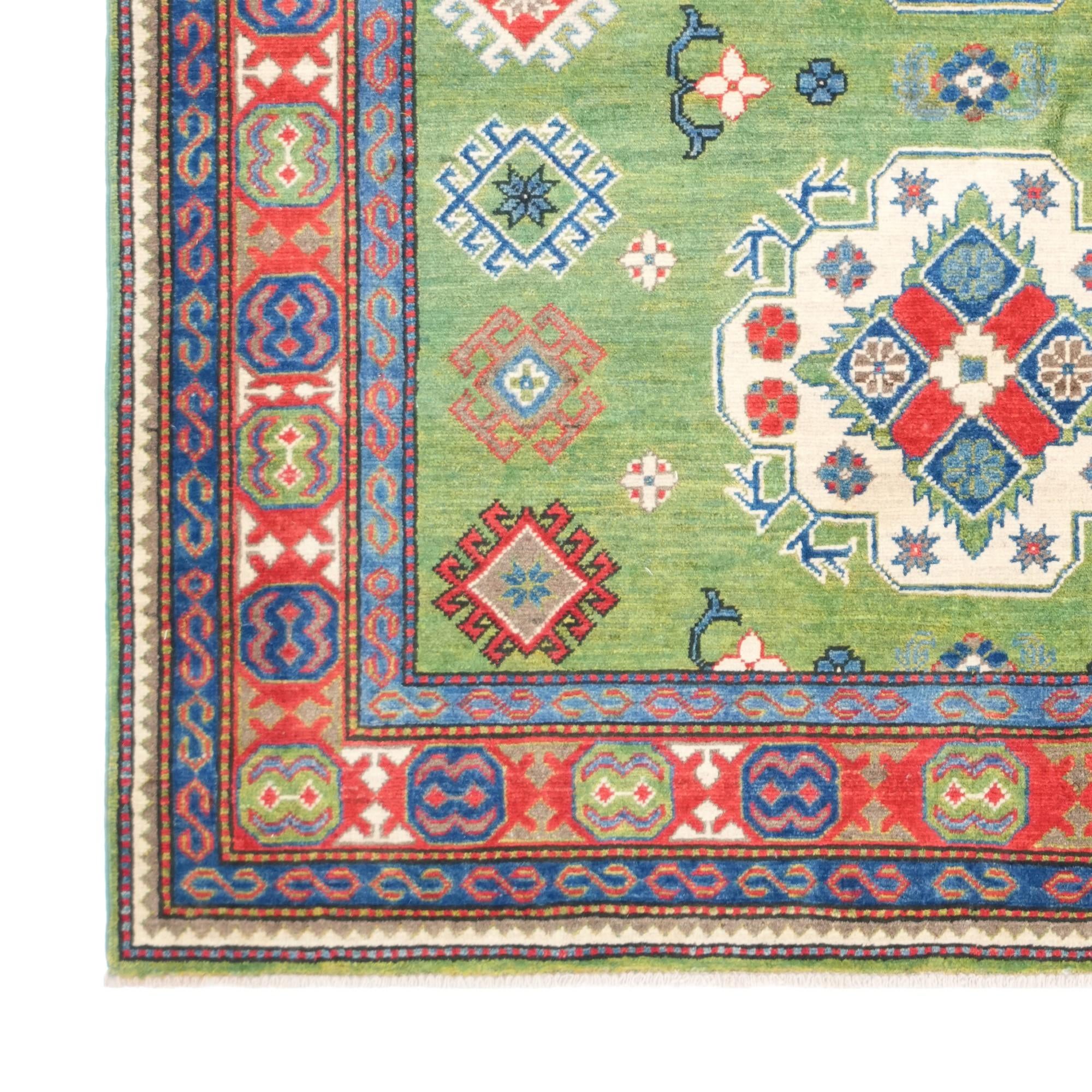 4' 11 x 6' 9 Hand Knotted Kazak Rug