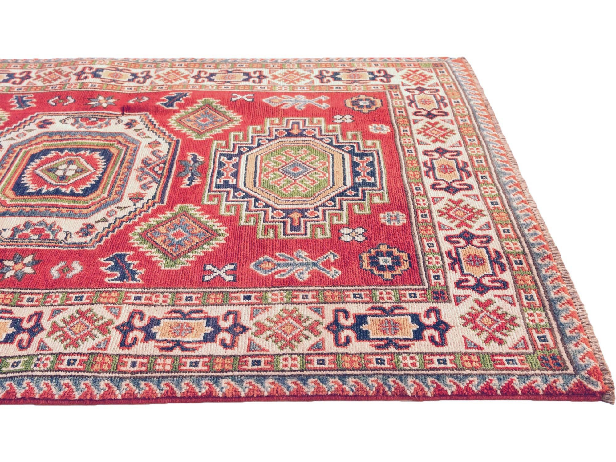 3' 3 x 4' 10 Hand Knotted Kazak Rug