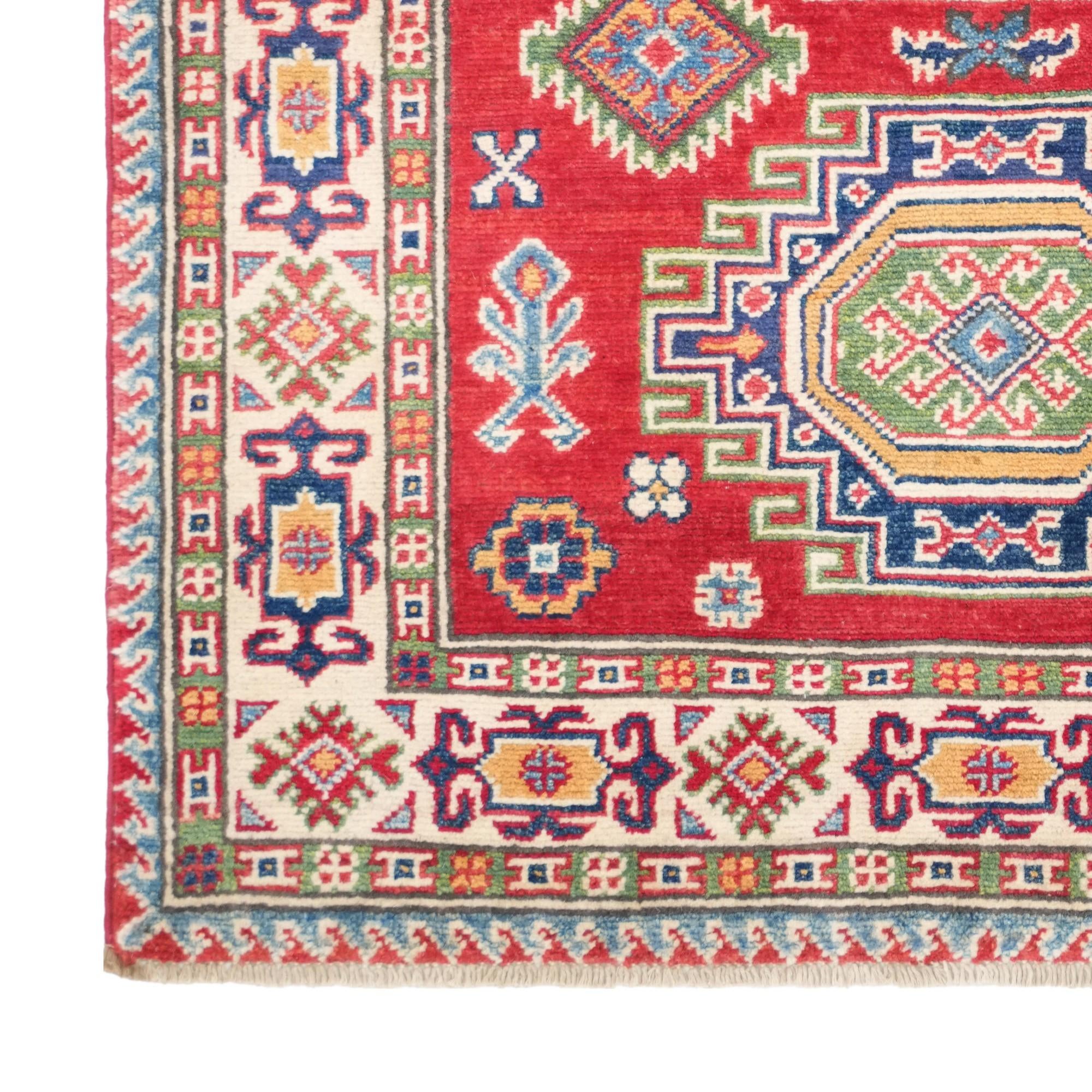 100cm x 150cm Handgeknüpft Kazak Teppich