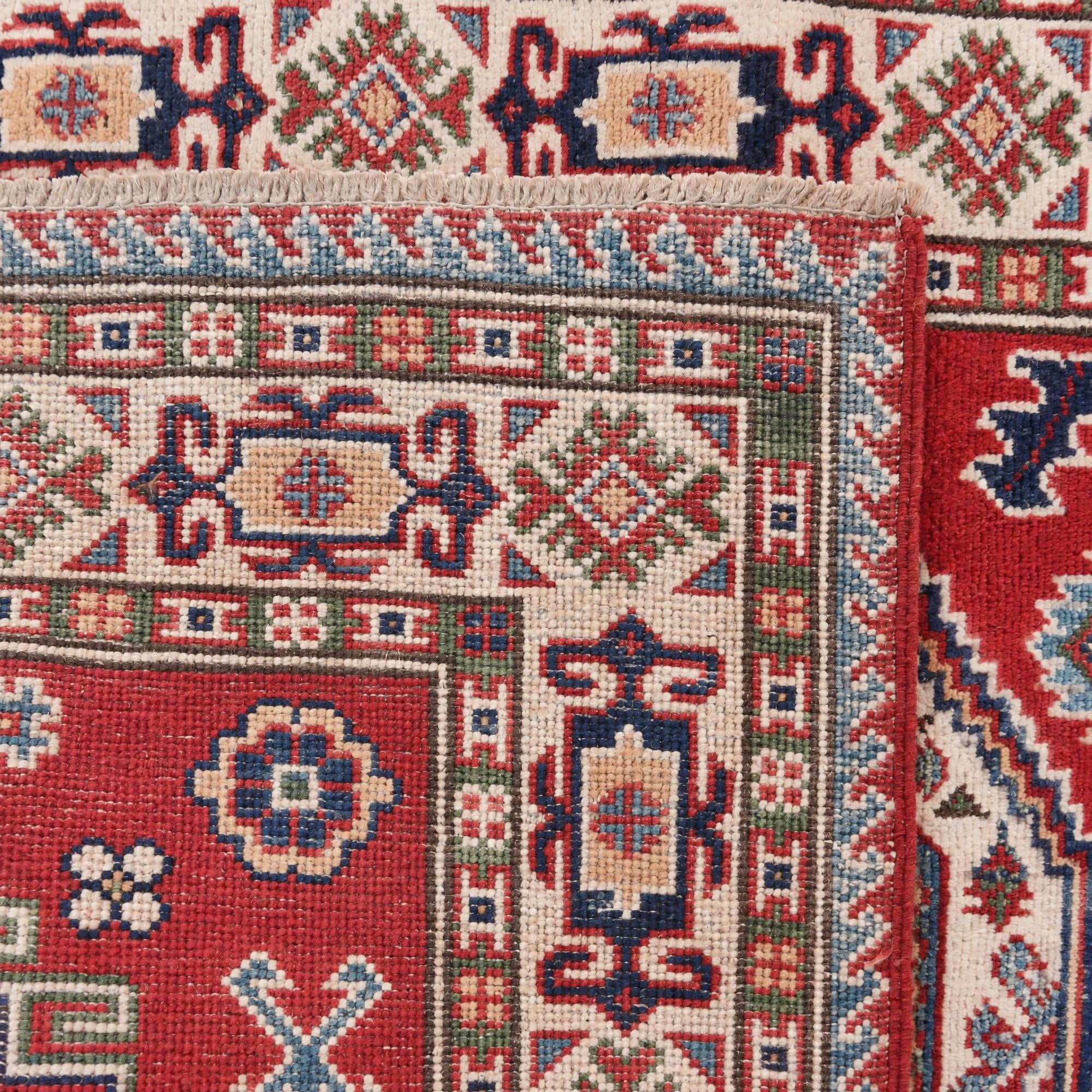 100cm x 150cm Handgeknüpft Kazak Teppich