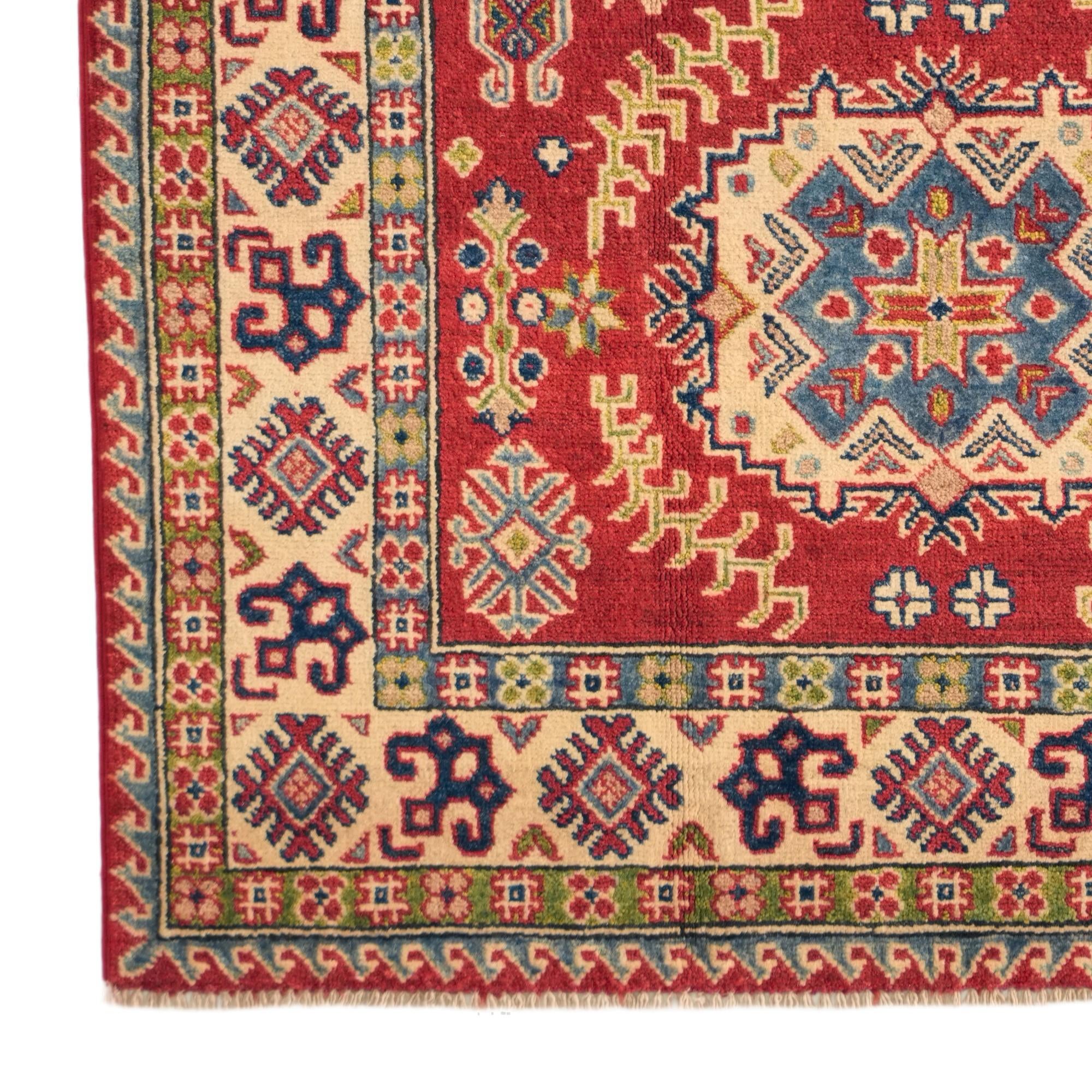 3' 11 x 6' 2 Hand Knotted Kazak Rug