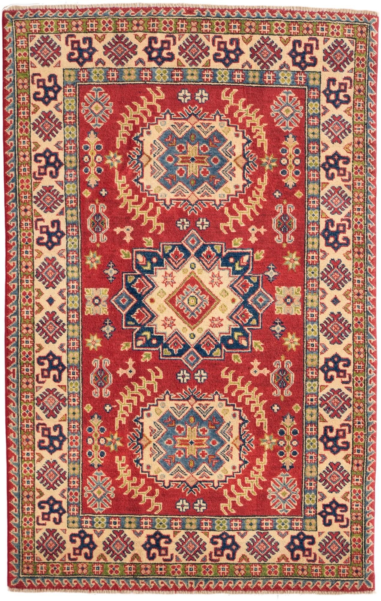 3' 11 x 6' 2 Hand Knotted Kazak Rug