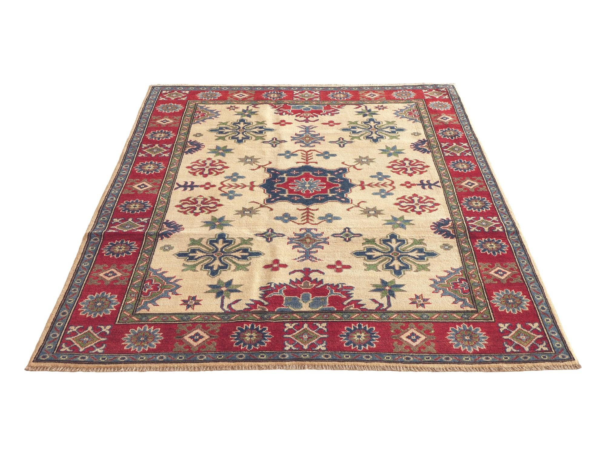 Detail image 5 of 12: 5' 1 x 7' Hand Knotted Kazak Rug