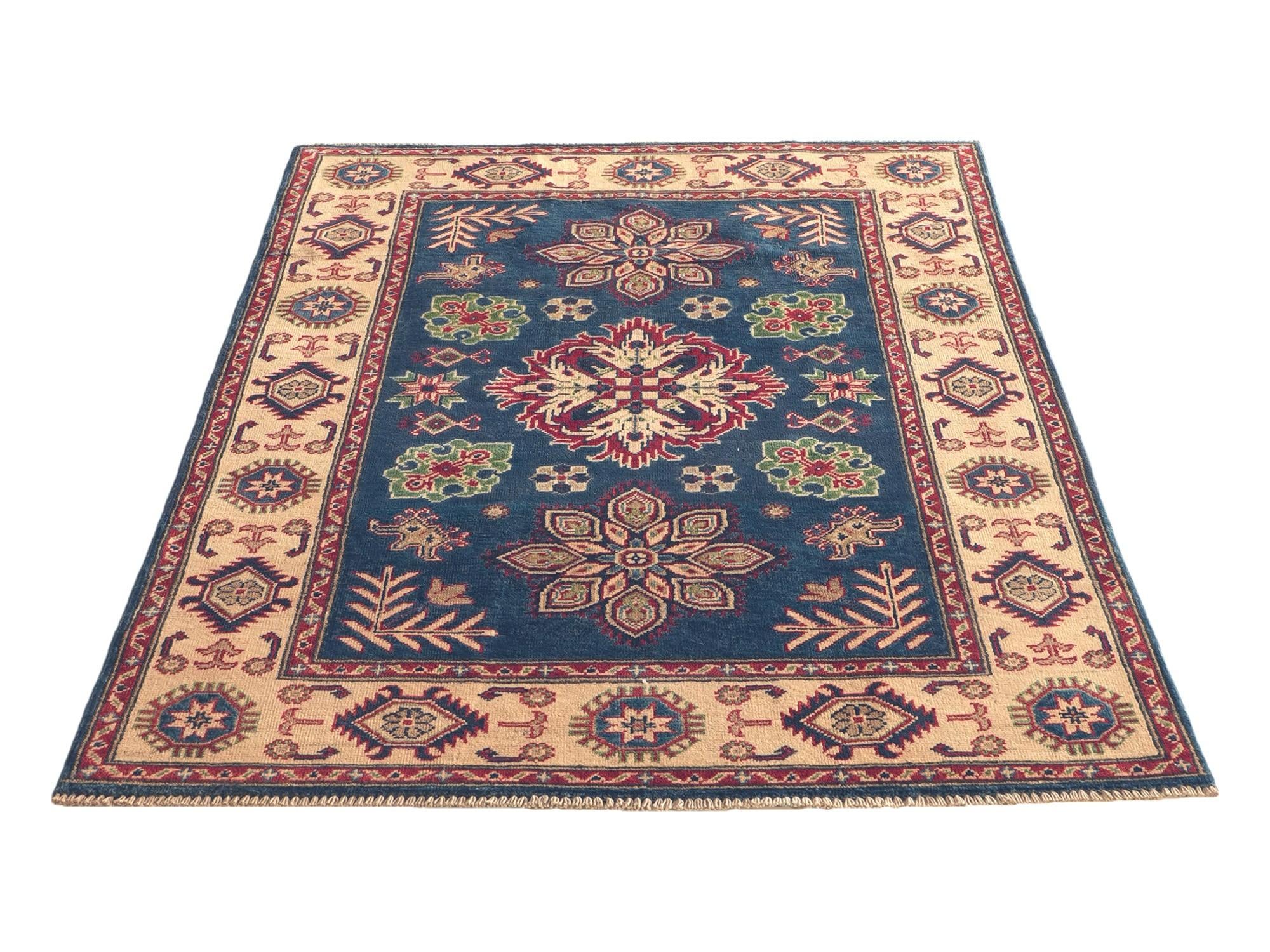 Detail image 5 of 10: 3' 11 x 5' 10 Hand Knotted Kazak Rug
