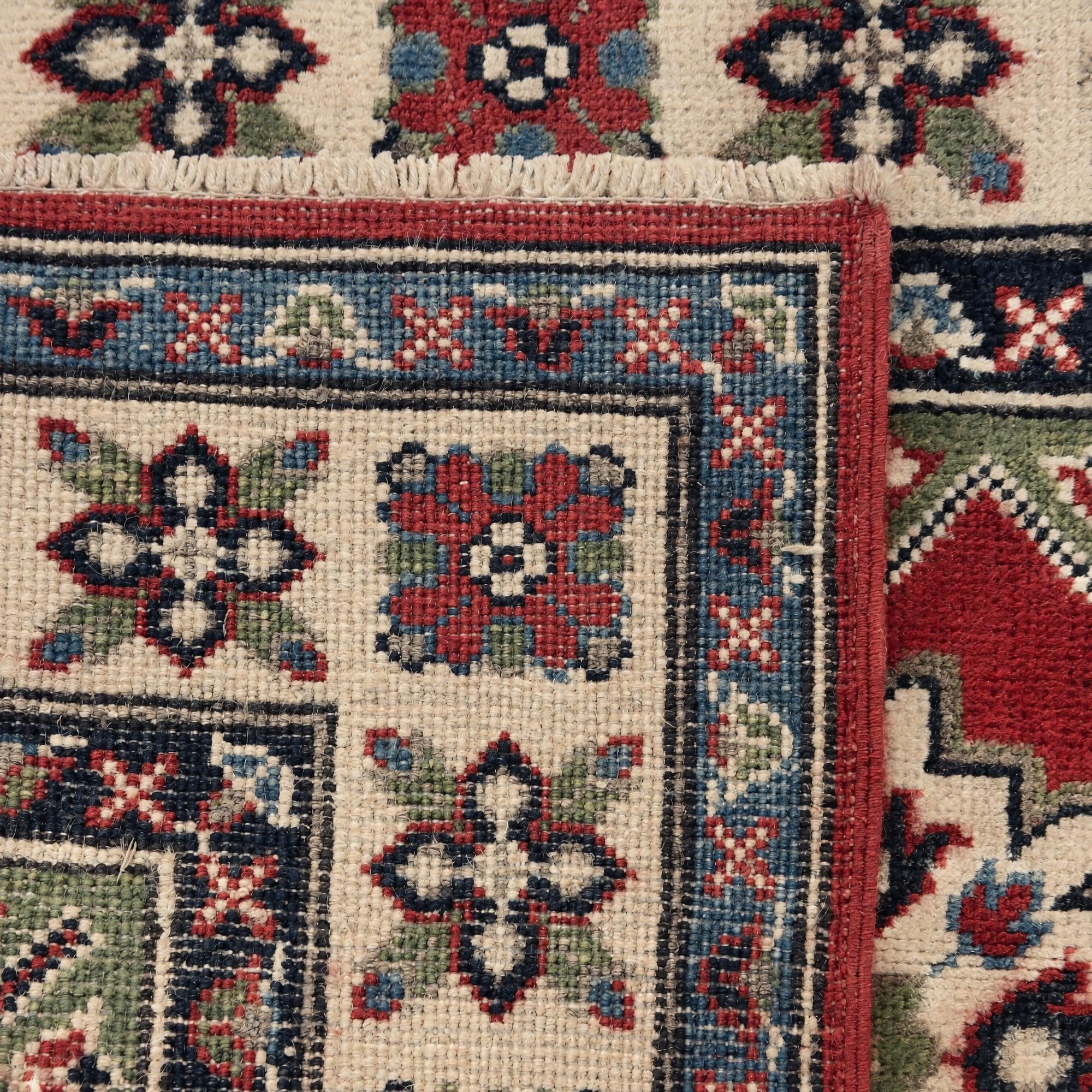 80cm x 125cm Hand Knotted Kazak Rug