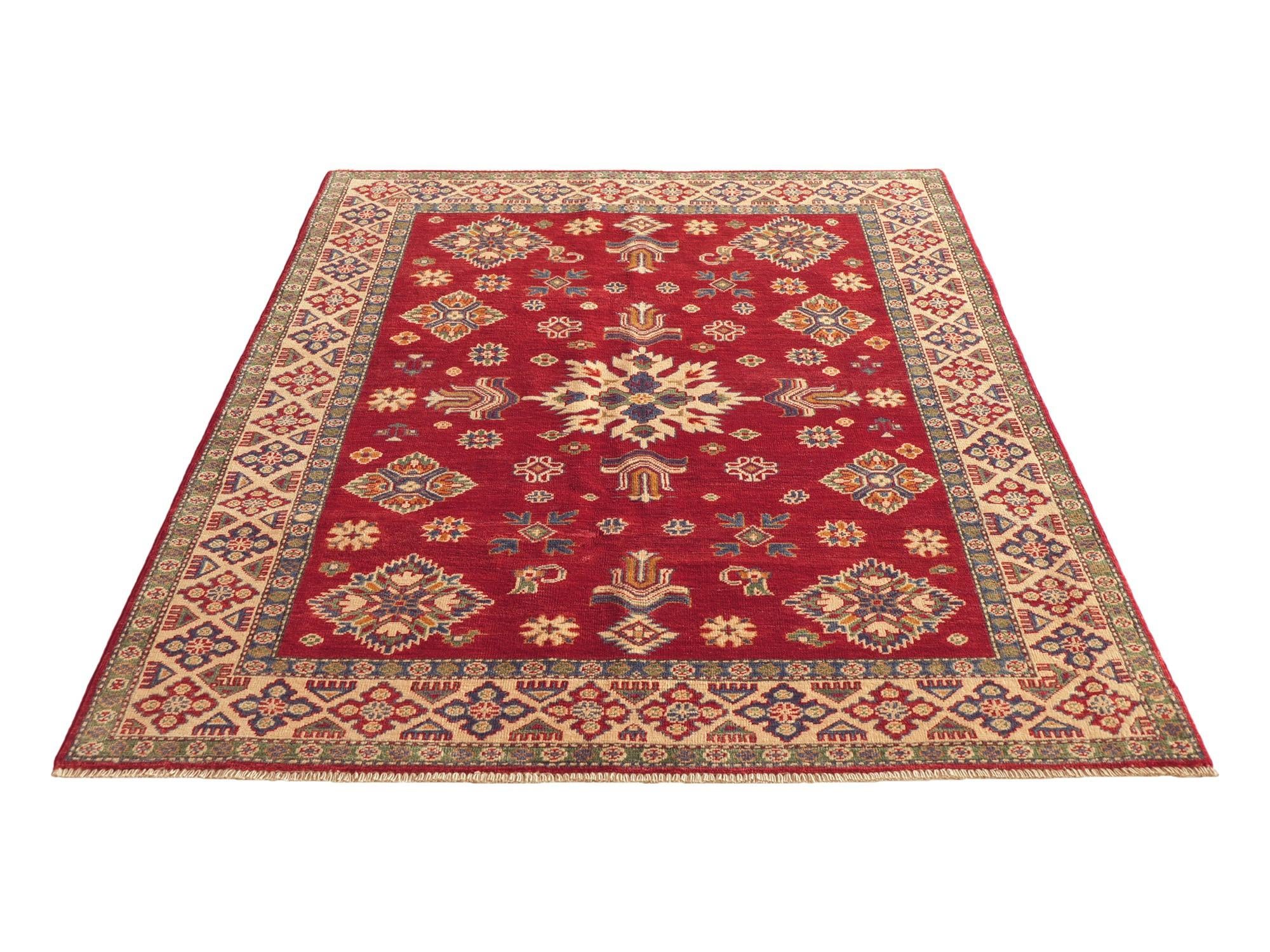 Detail image 5 of 10: 4' 10 x 6' 10 Hand Knotted Kazak Rug