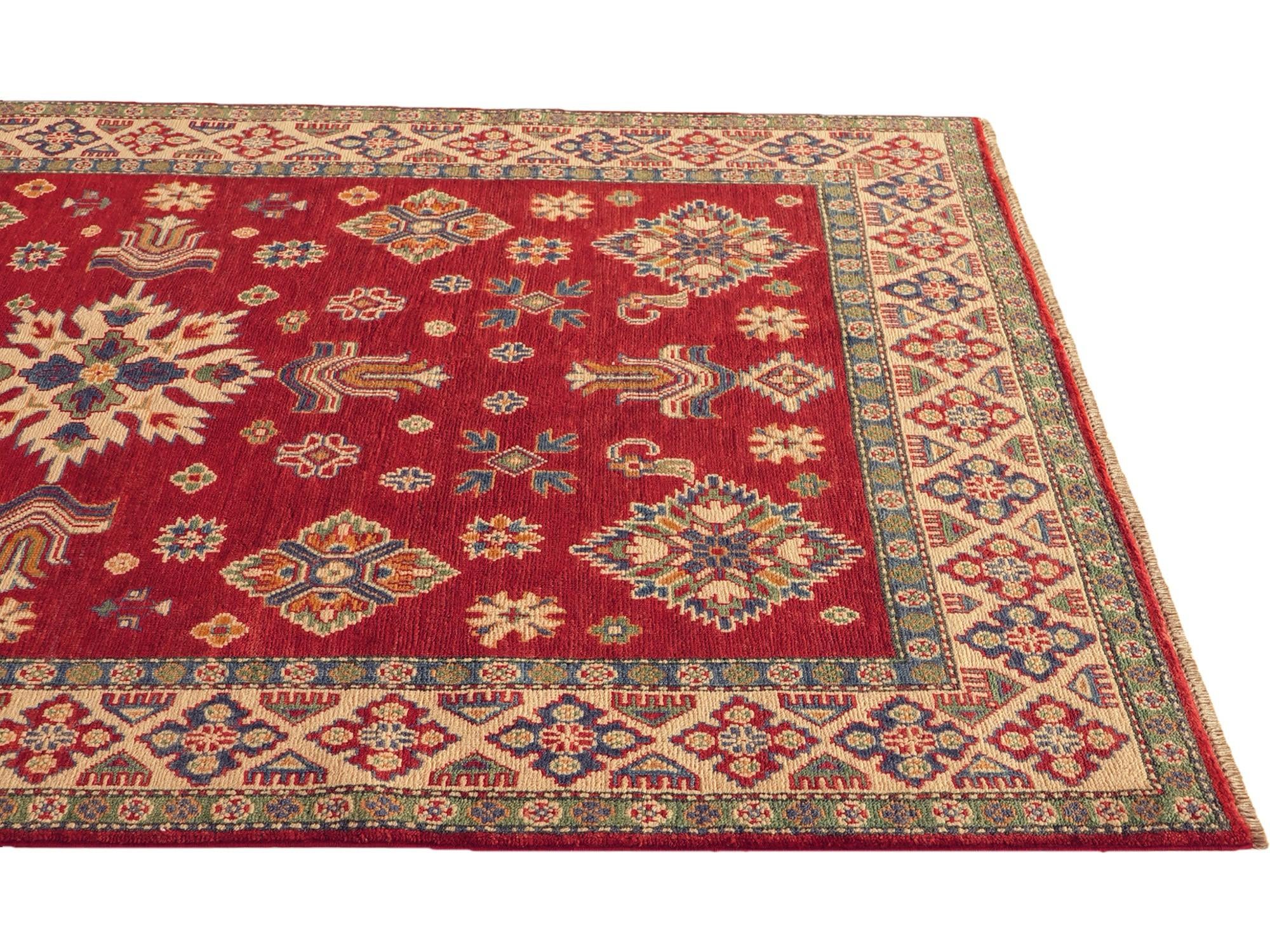 Detail image 6 of 10: 4' 10 x 6' 10 Hand Knotted Kazak Rug