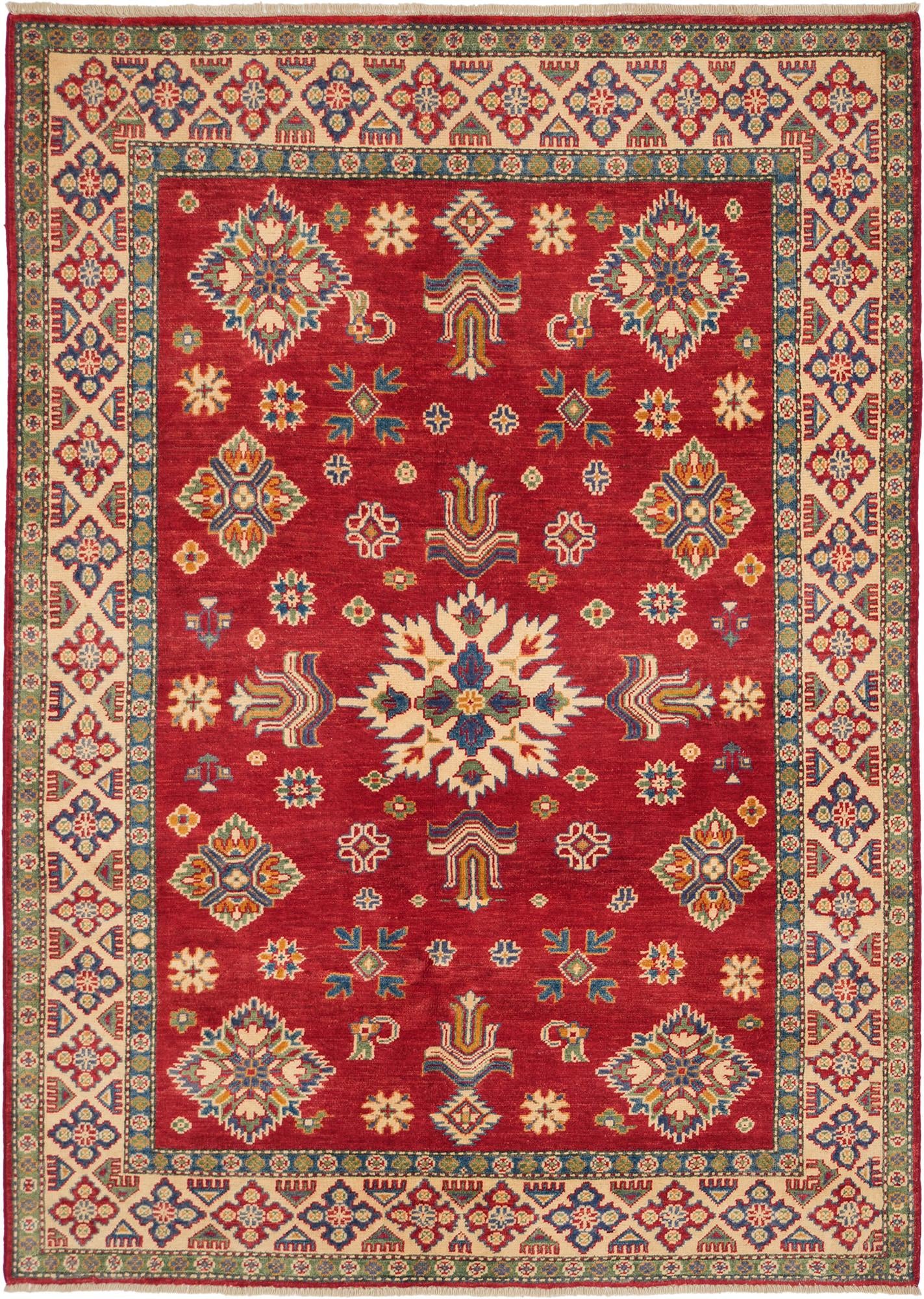 Detail image 2 of 10: 4' 10 x 6' 10 Hand Knotted Kazak Rug
