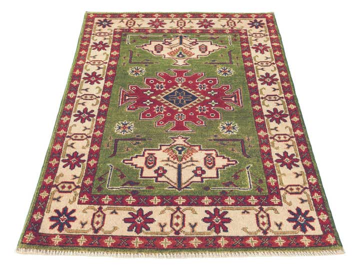 2' 9 x 4' 3 Hand Knotted Kazak Rug