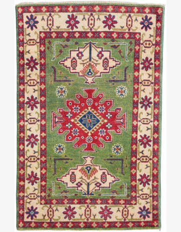 2' 9 x 4' 3 Hand Knotted Kazak Rug