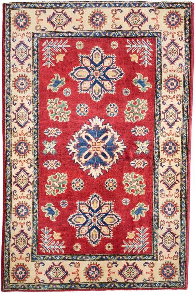 3' 4 x 5' Hand Knotted Kazak Rug