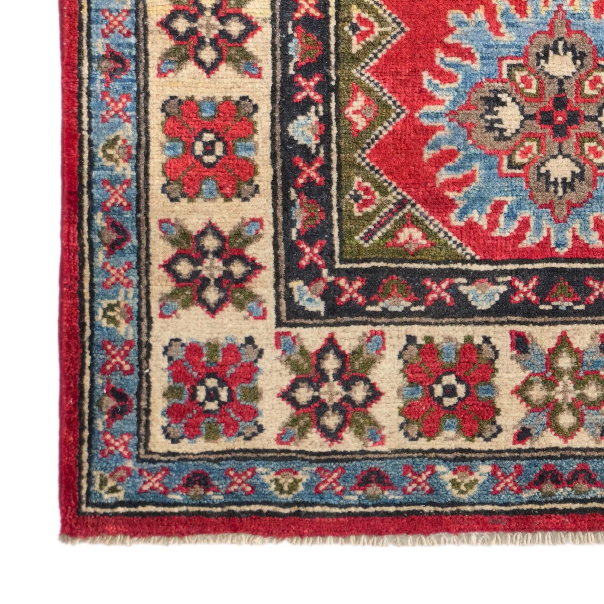 2' 8 x 4' Hand Knotted Kazak Rug