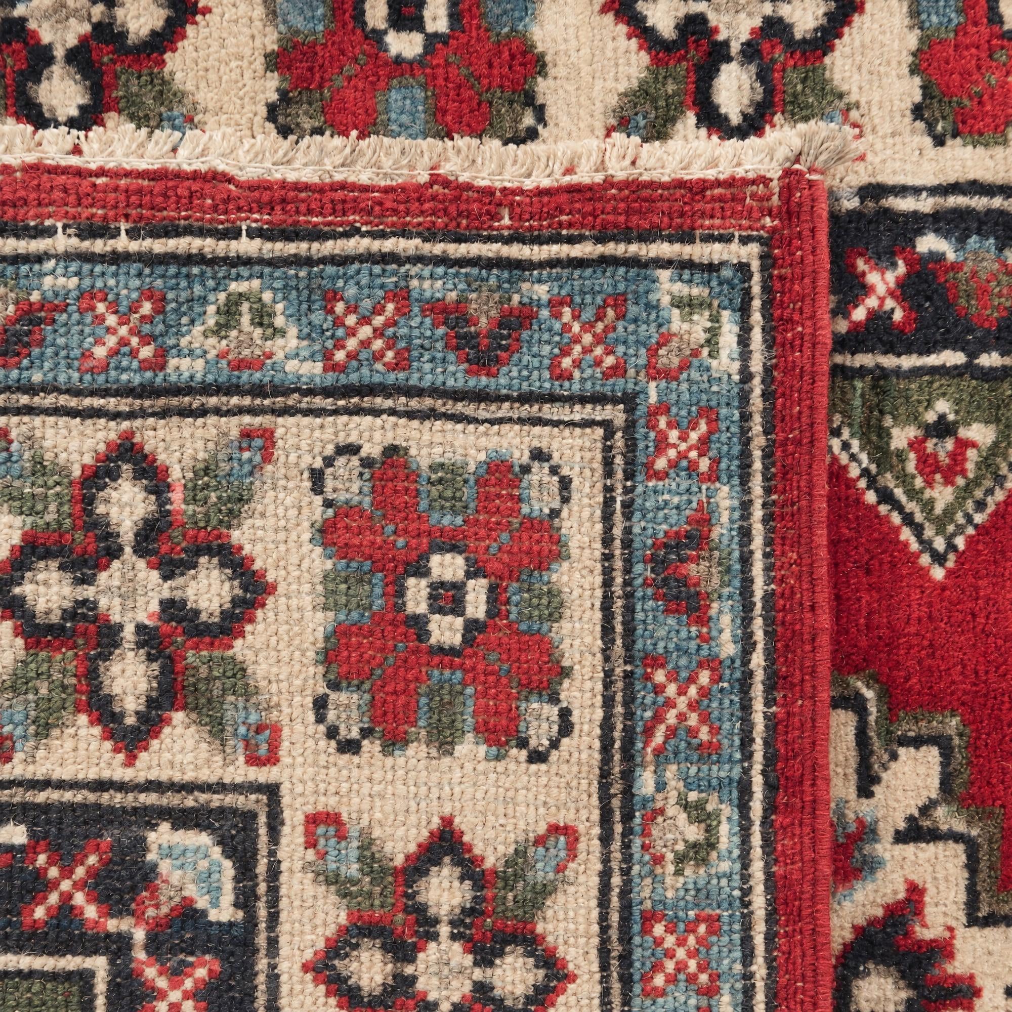 2' 8 x 4' Hand Knotted Kazak Rug