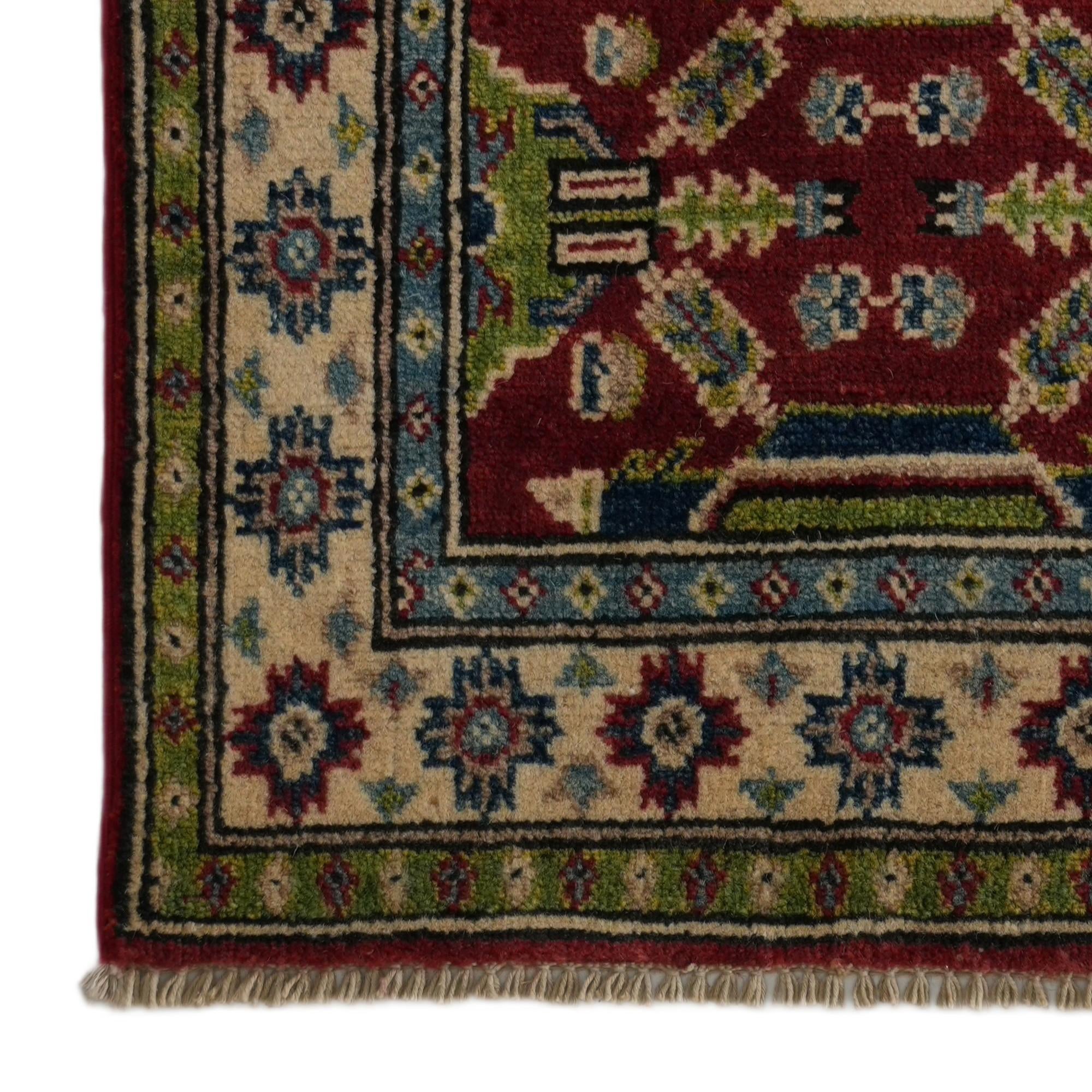 1' 10 x 2' 11 Hand Knotted Kazak Rug