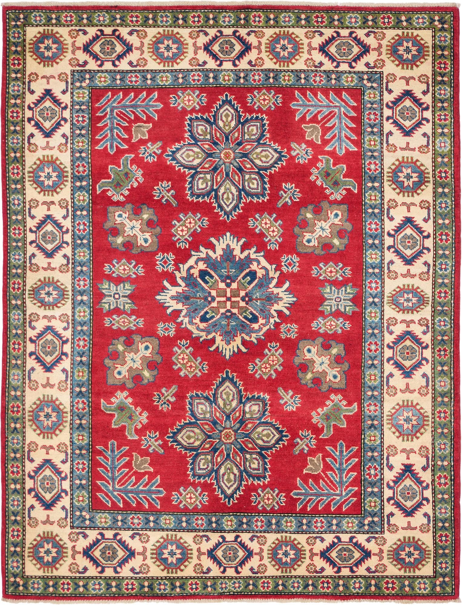 Detail image 2 of 10: 5' x 6' 7 Hand Knotted Kazak Rug