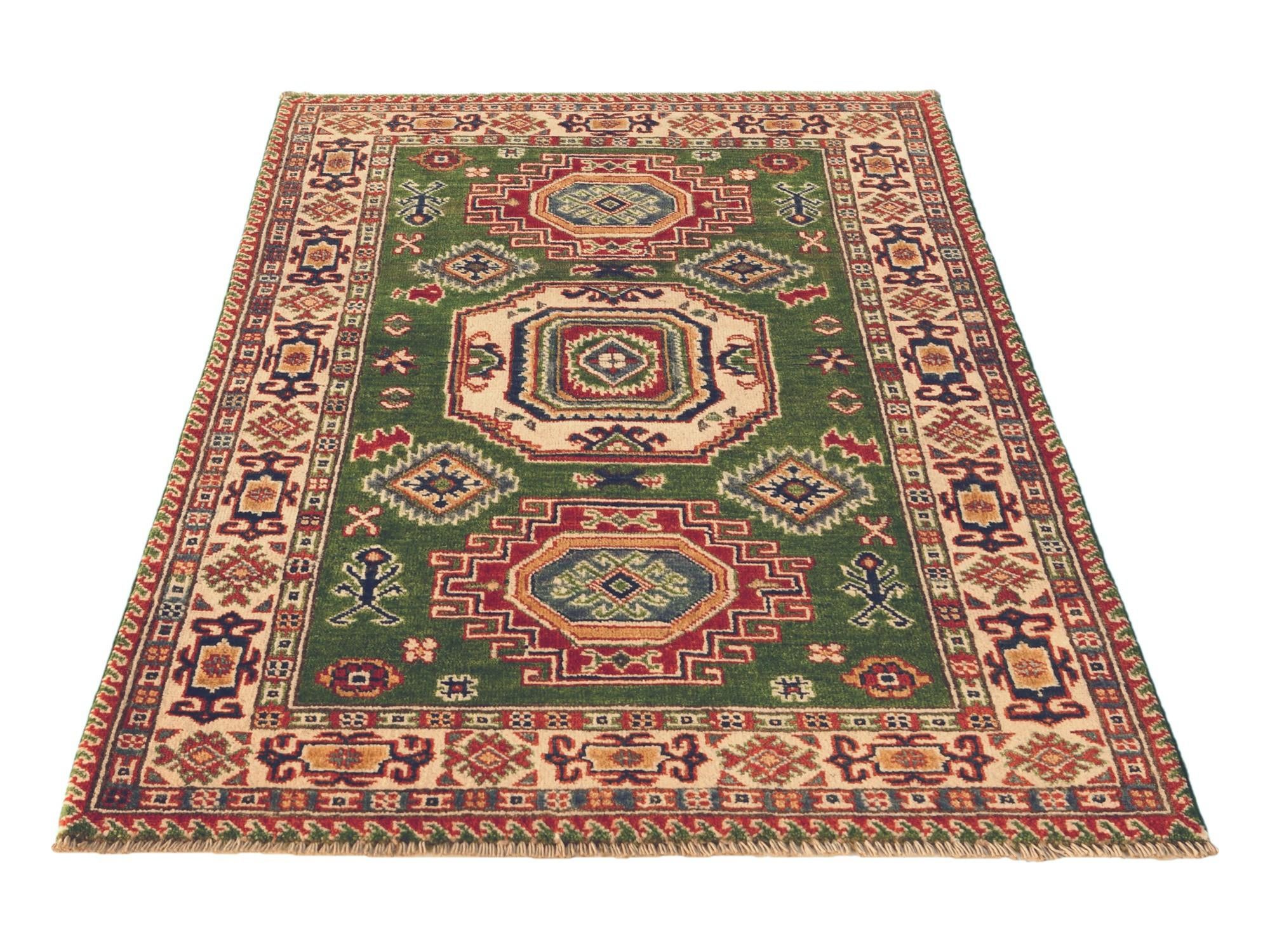 3' 3 x 4' 11 Hand Knotted Kazak Rug