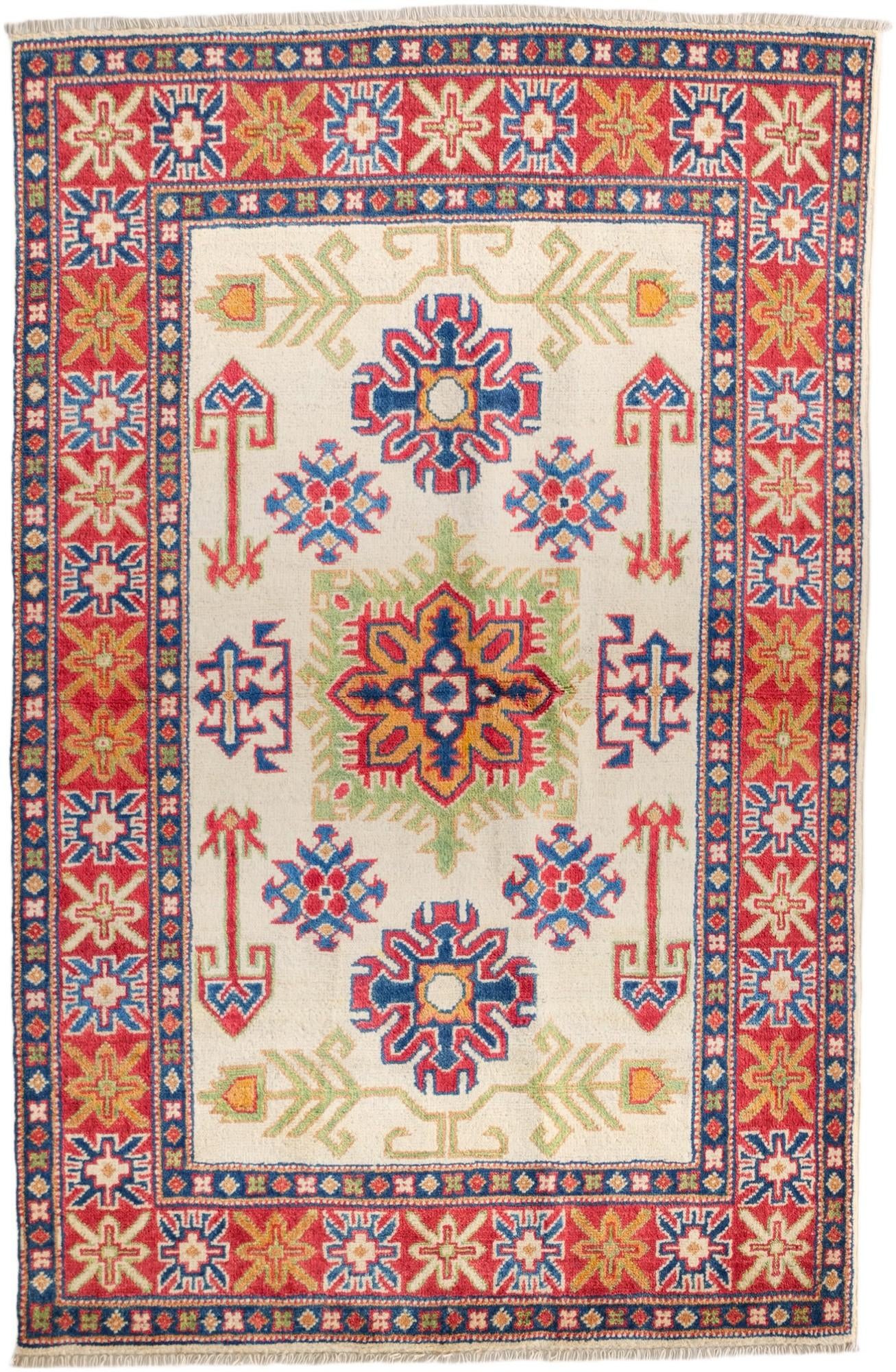 3' 5 x 5' 2 Hand Knotted Kazak Rug