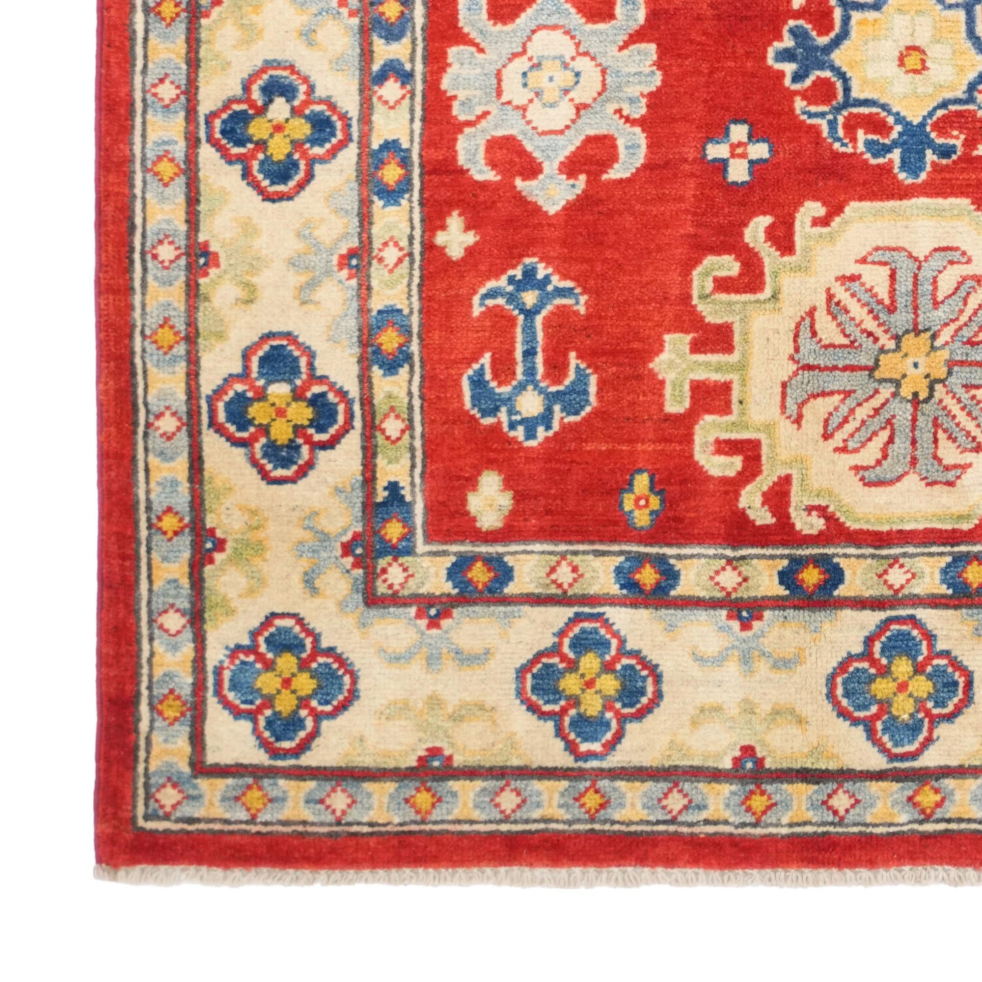 Detail image 7 of 12: 3' 5 x 4' 11 Hand Knotted Kazak Rug