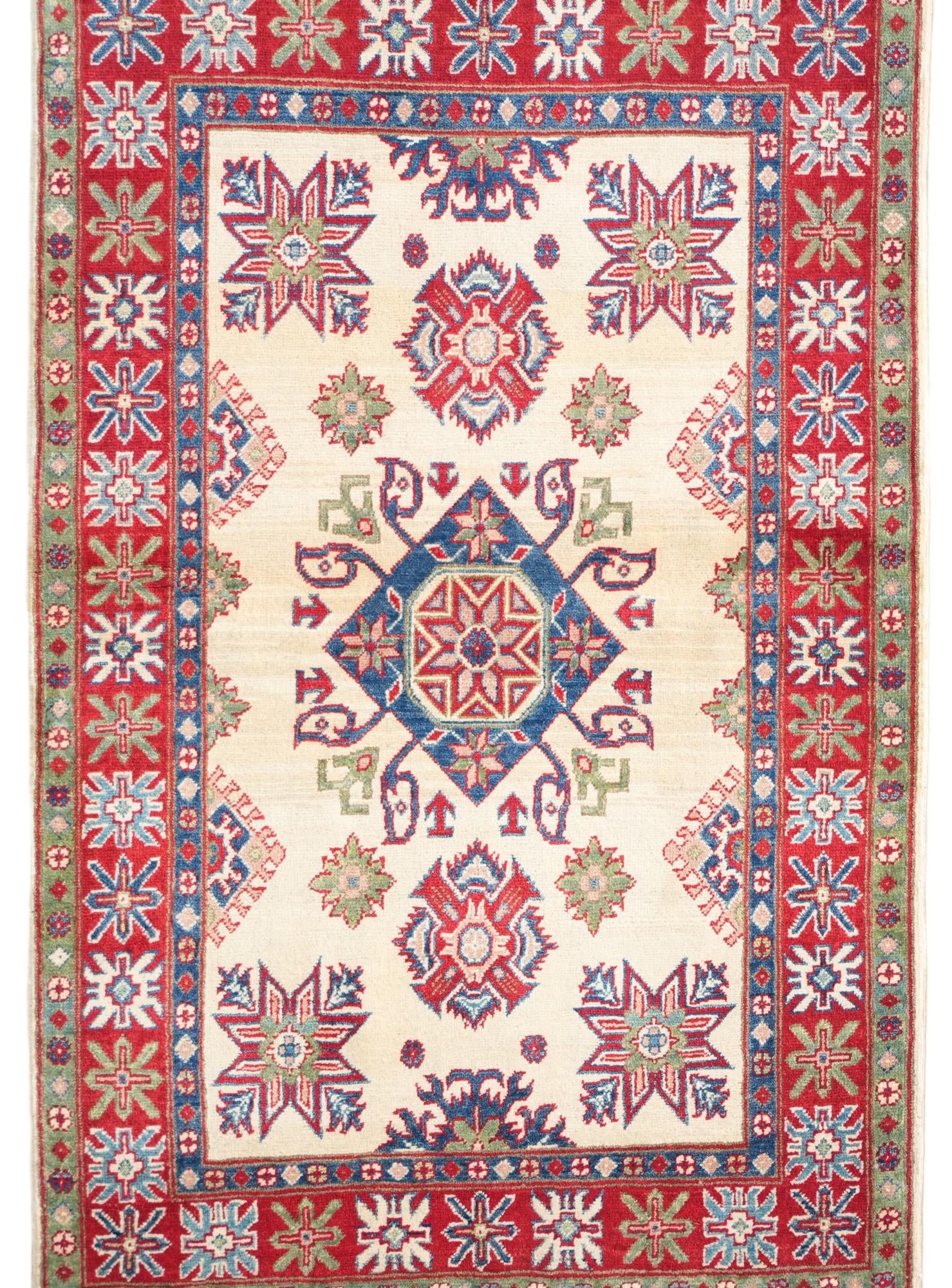3' 6 x 5' 5 Hand Knotted Kazak Rug