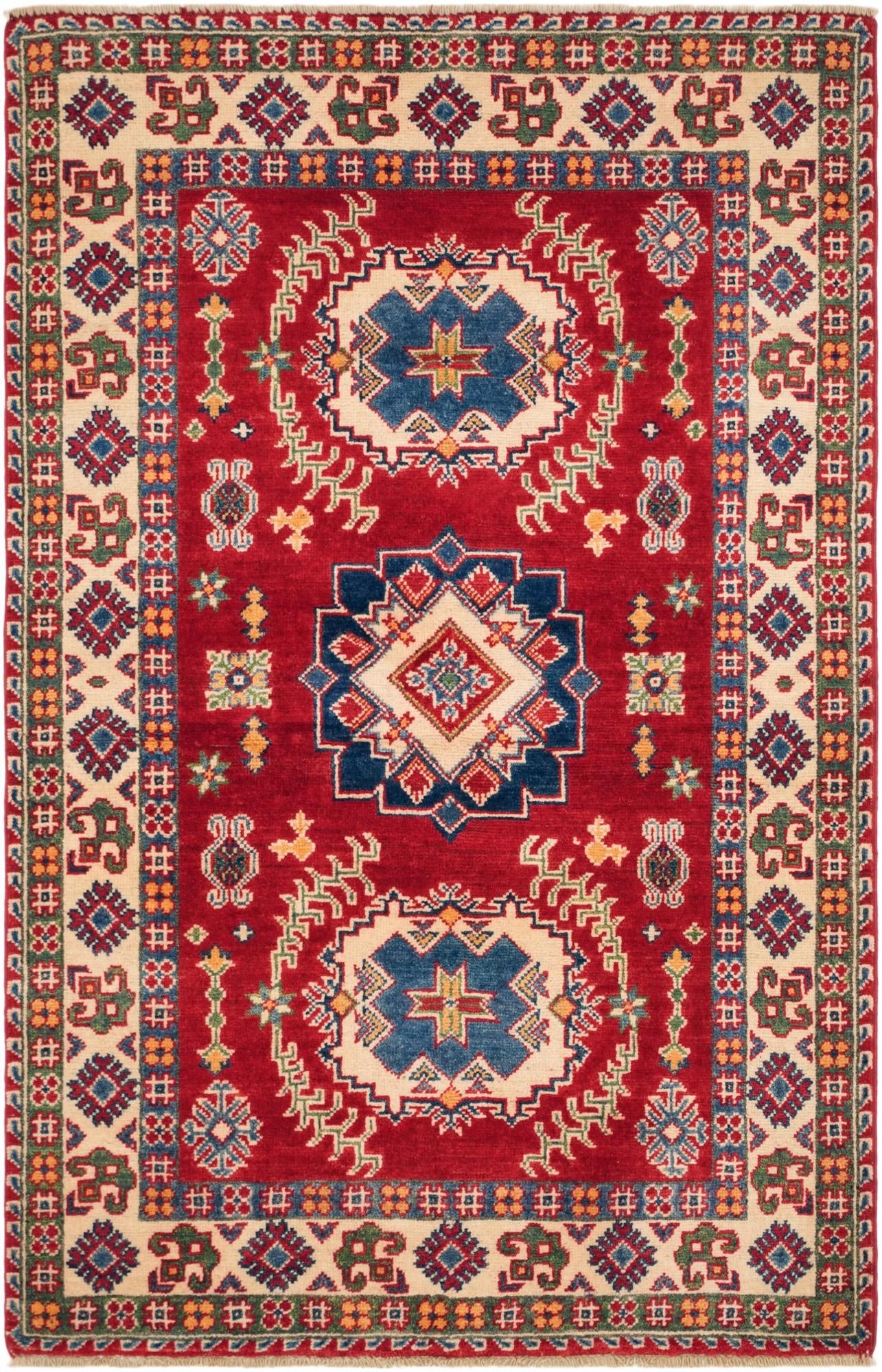 3' 3 x 5' 1 Hand Knotted Kazak Rug