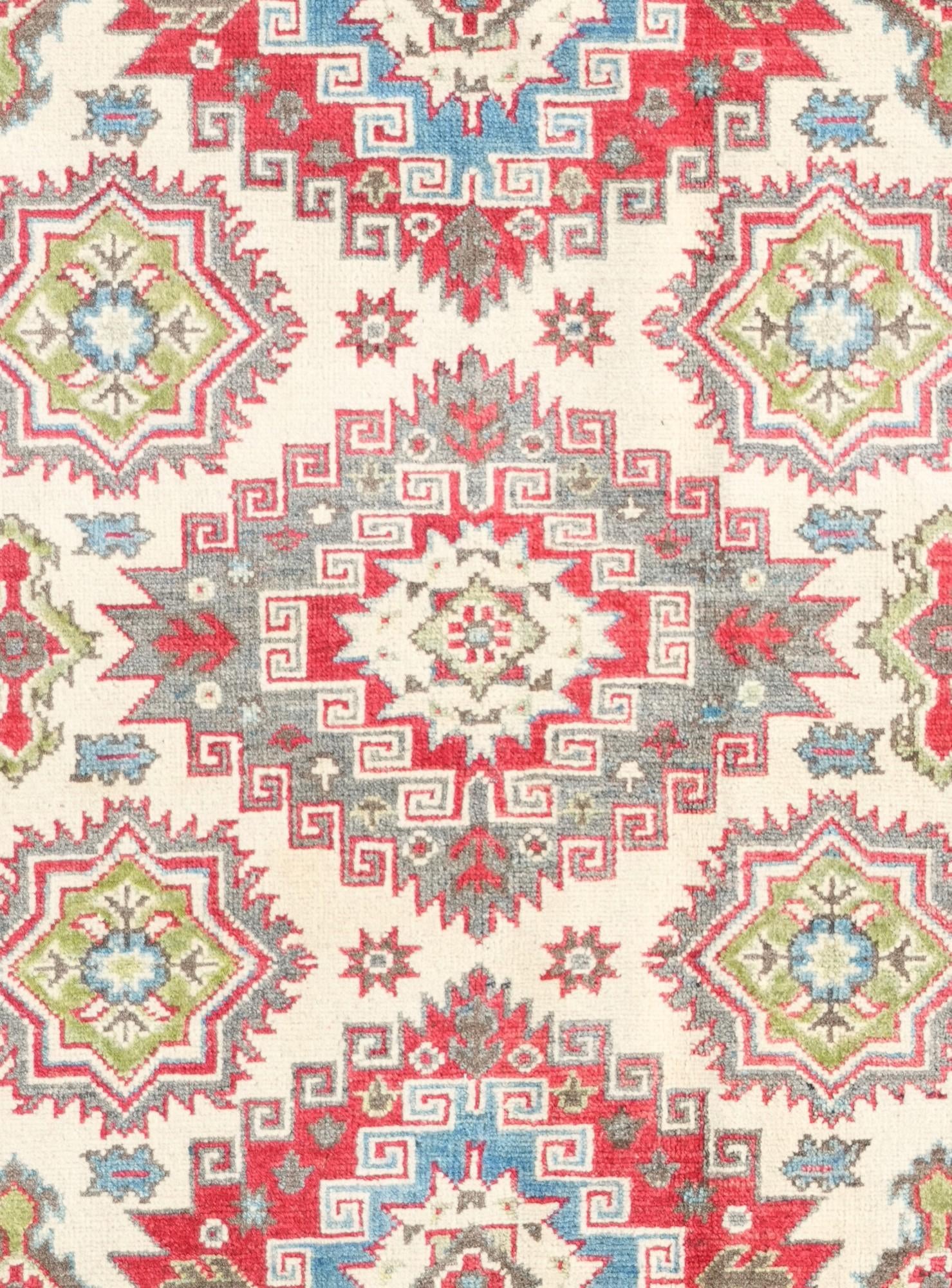 4' 2 x 5' 11 Hand Knotted Kazak Rug