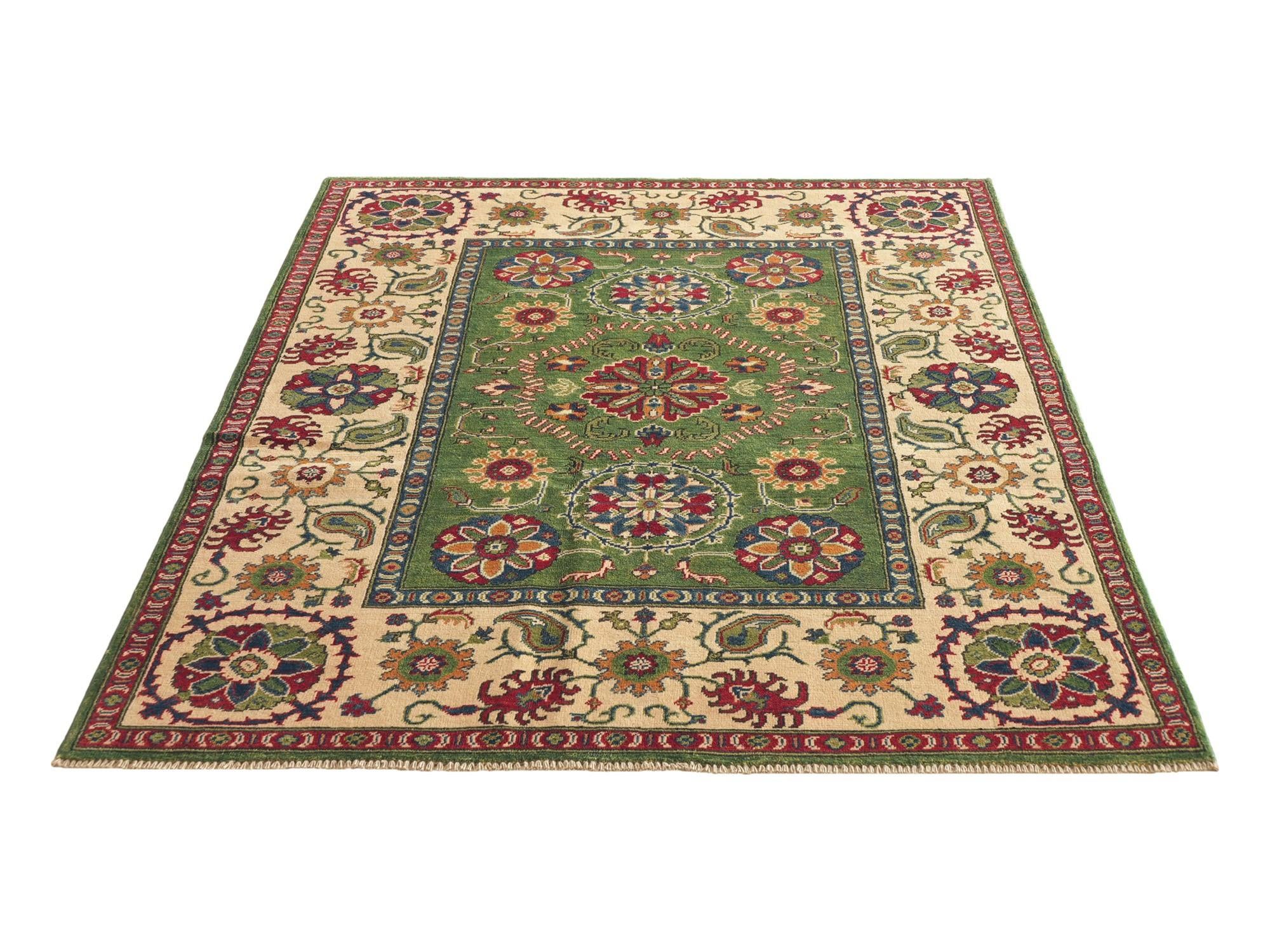Detail image 5 of 11: 5' 1 x 6' 11 Hand Knotted Kazak Rug
