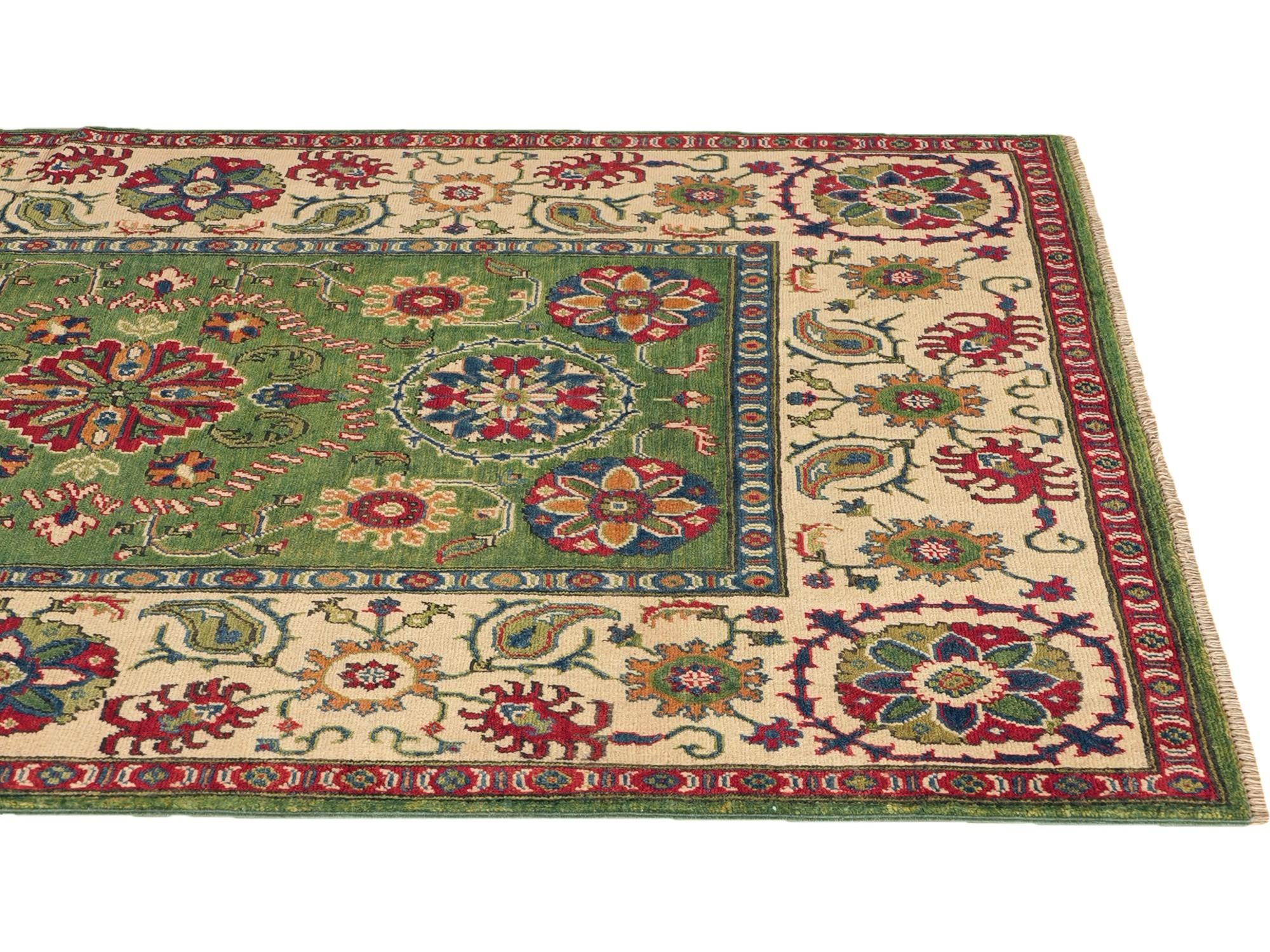 Detail image 6 of 11: 5' 1 x 6' 11 Hand Knotted Kazak Rug
