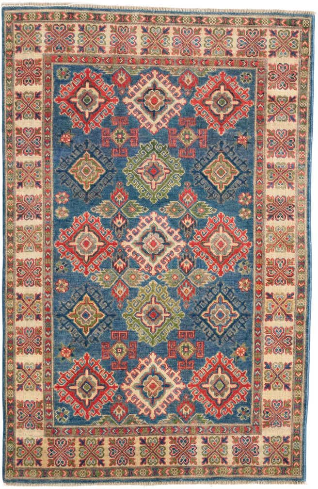 4' 1 x 6' 3 Hand Knotted Kazak Rug