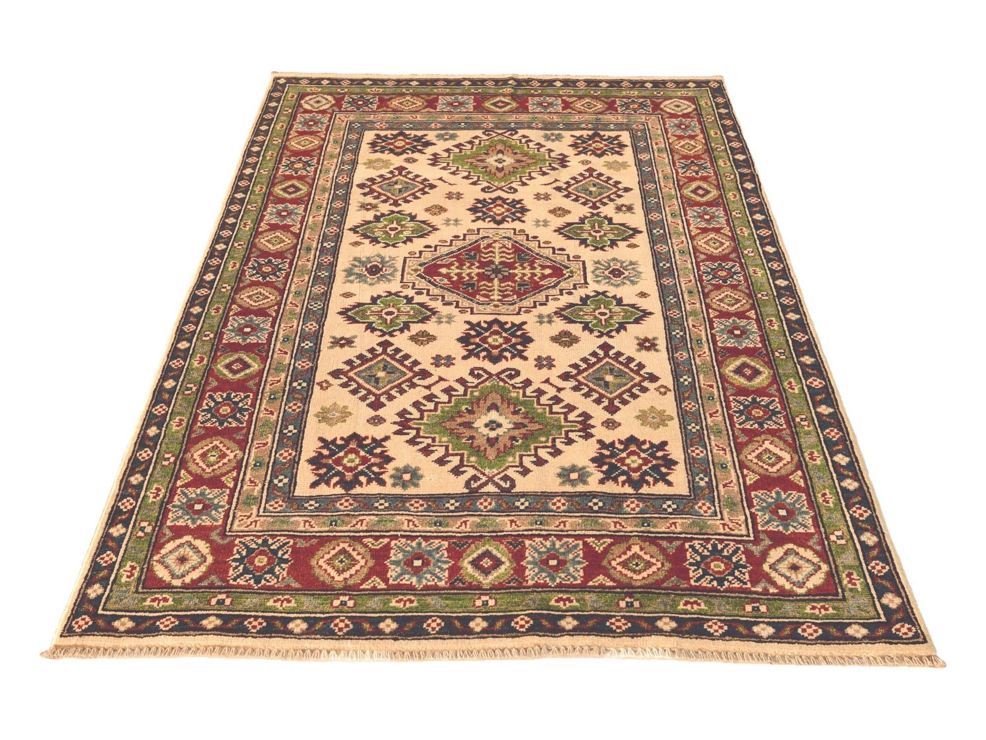 3' 11 x 5' 10 Hand Knotted Kazak Rug
