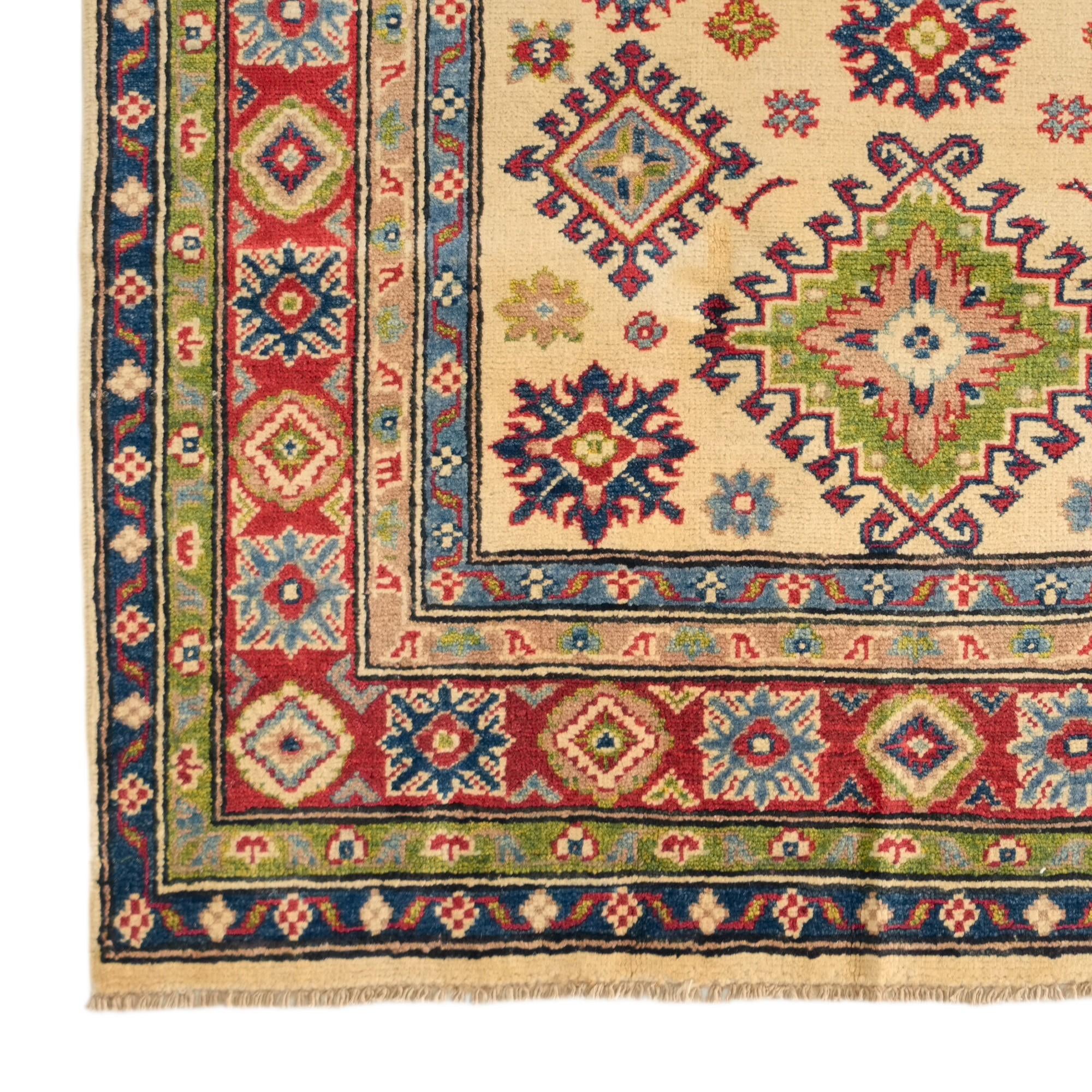 3' 11 x 5' 10 Hand Knotted Kazak Rug