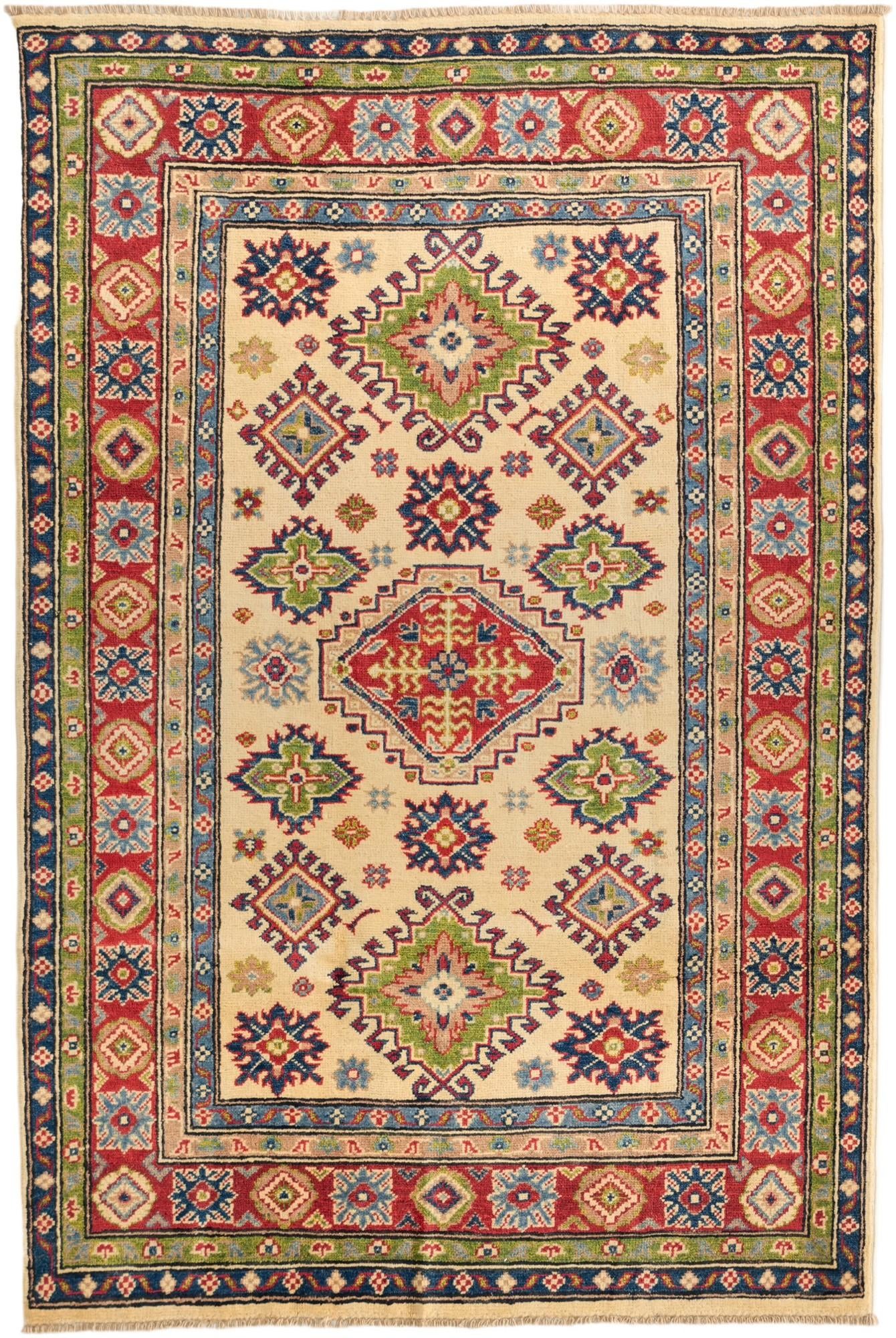 3' 11 x 5' 10 Hand Knotted Kazak Rug