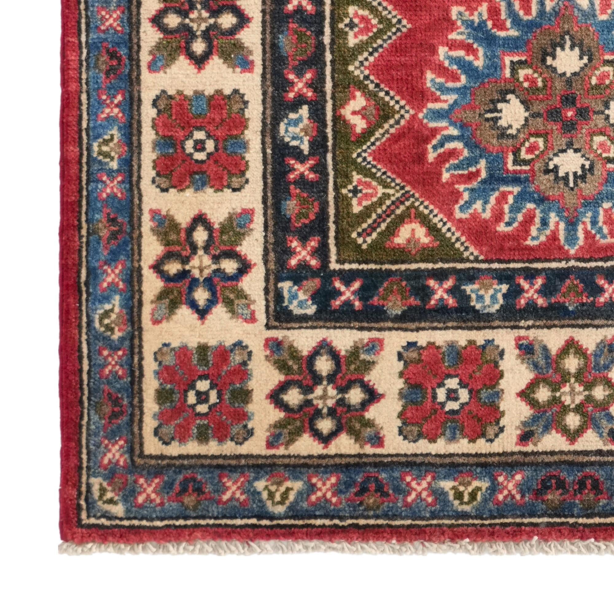 Detail image 7 of 12: 2' 6 x 4' 2 Hand Knotted Kazak Rug