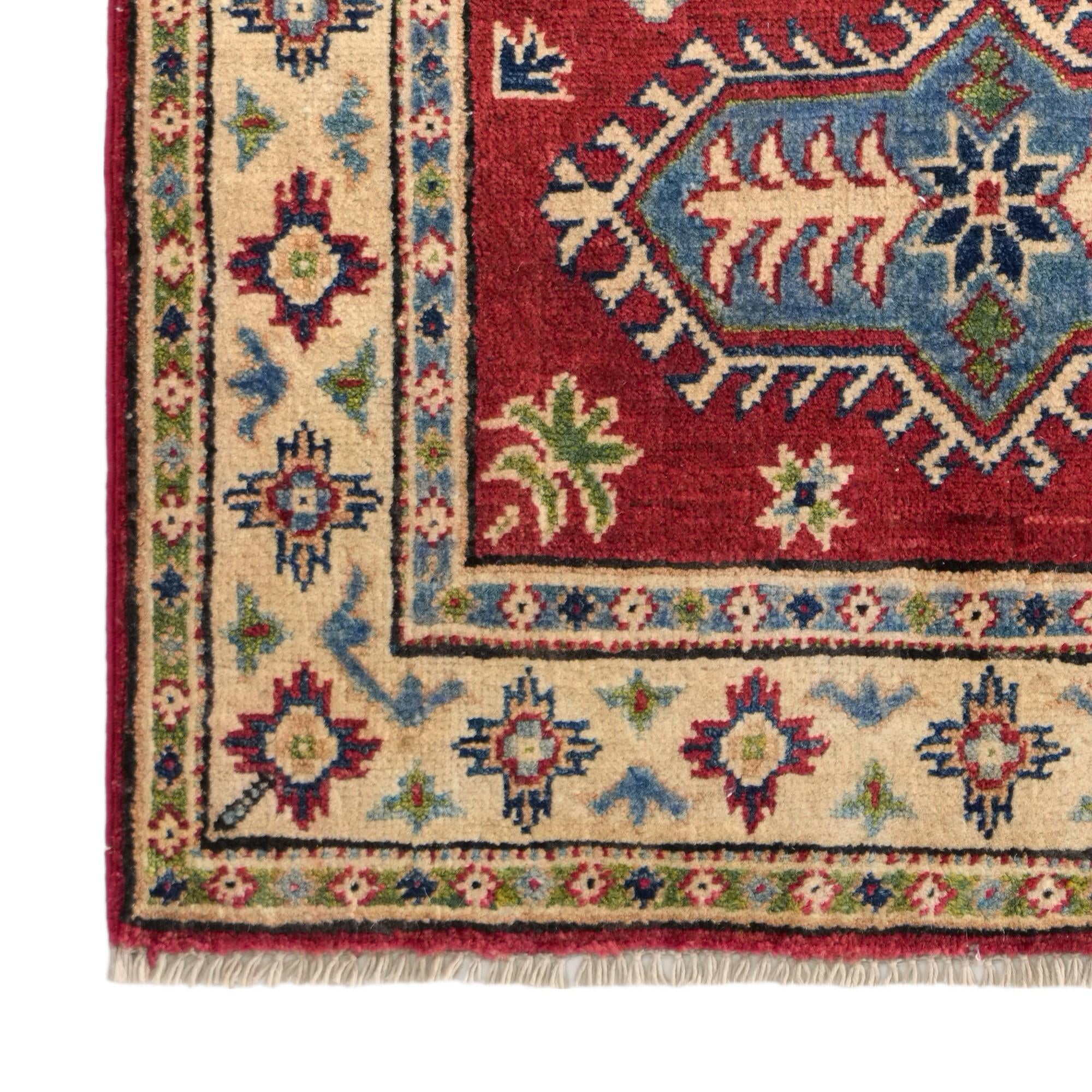 80cm x 130cm Handgeknüpft Kazak Teppich