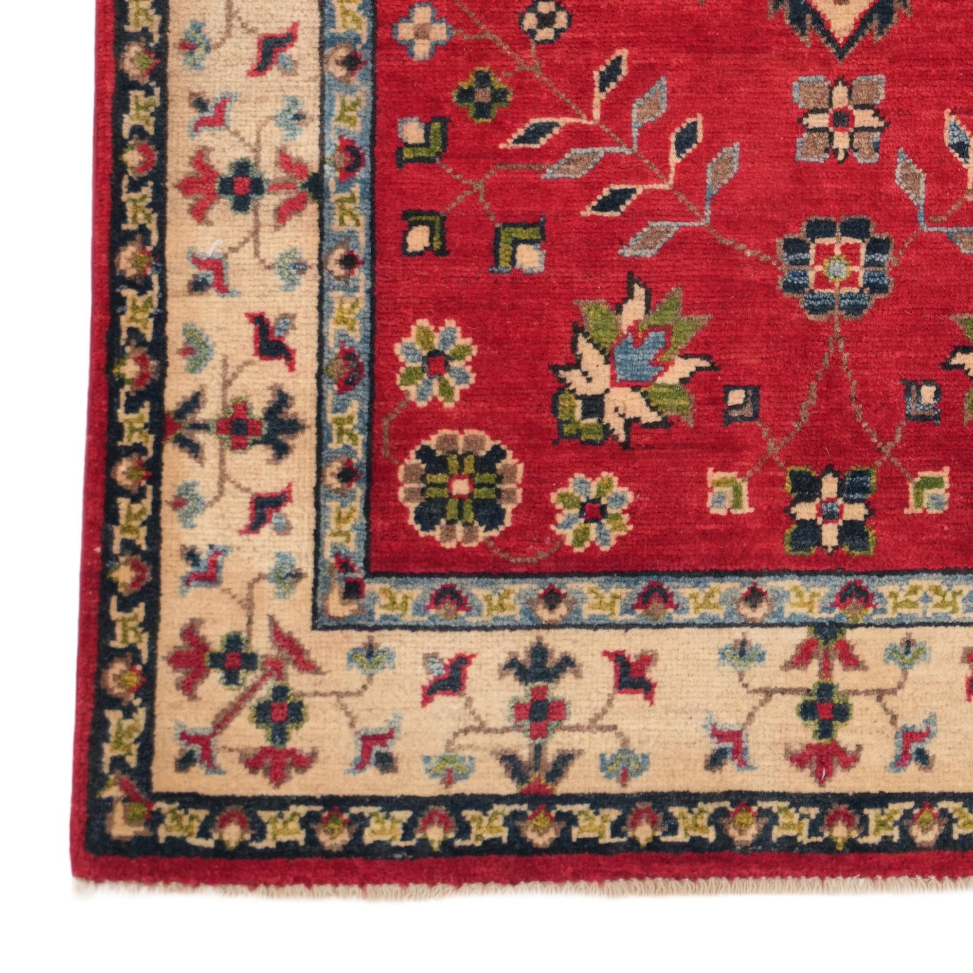 3' 2 x 4' 11 Hand Knotted Kazak Rug
