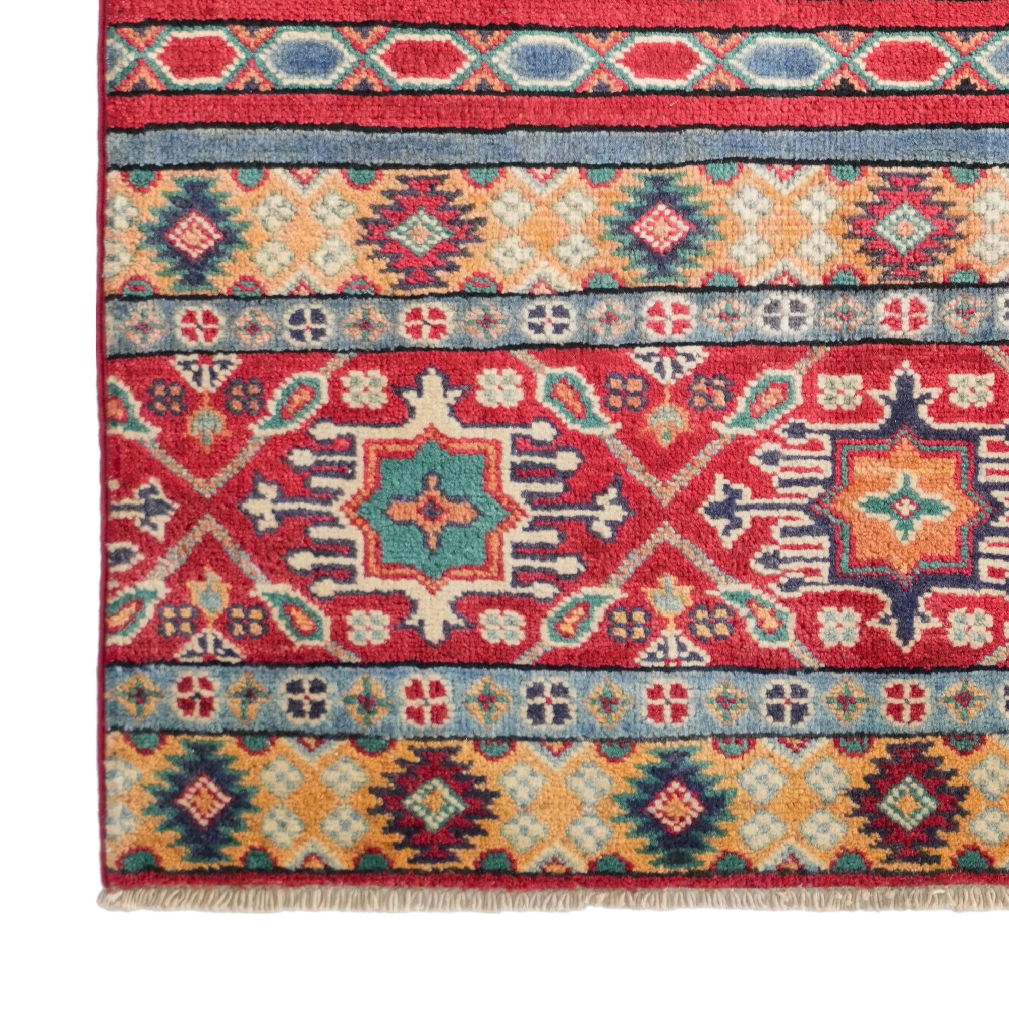 Detail image 7 of 12: 3' 5 x 4' 11 Hand Knotted Kazak Rug